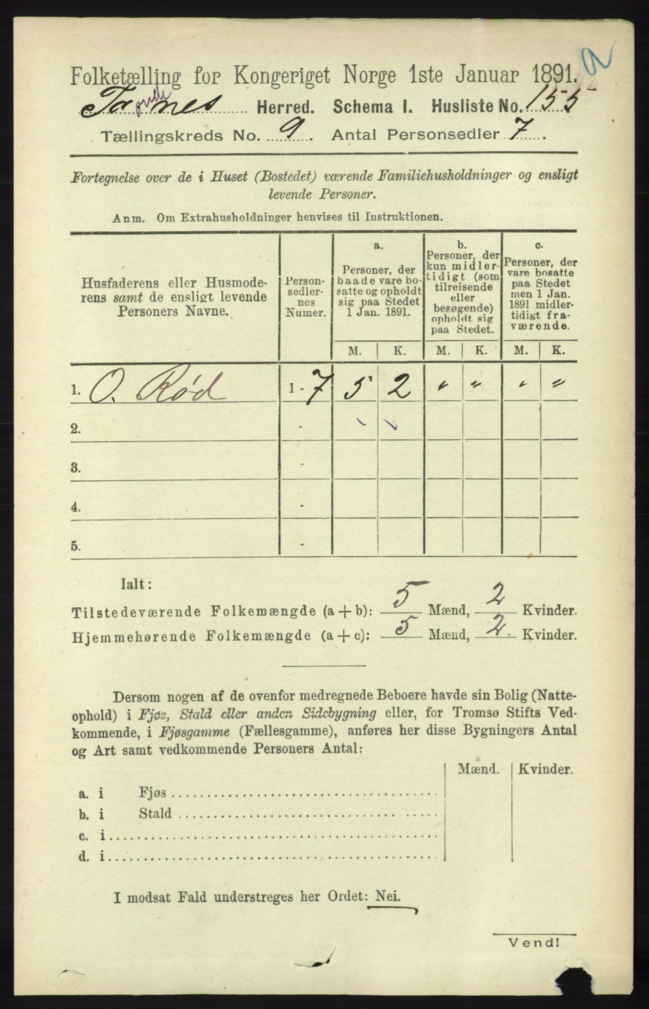 RA, 1891 census for 1914 Trondenes, 1891, p. 6385