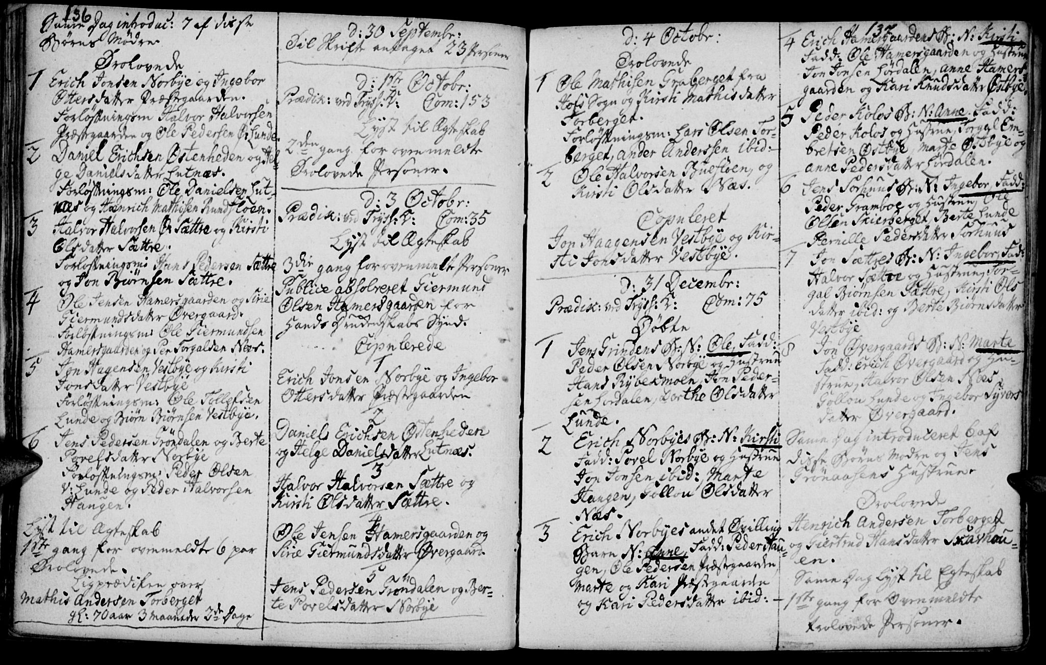 Elverum prestekontor, AV/SAH-PREST-044/H/Ha/Haa/L0004: Parish register (official) no. 4, 1761-1780, p. 136-137