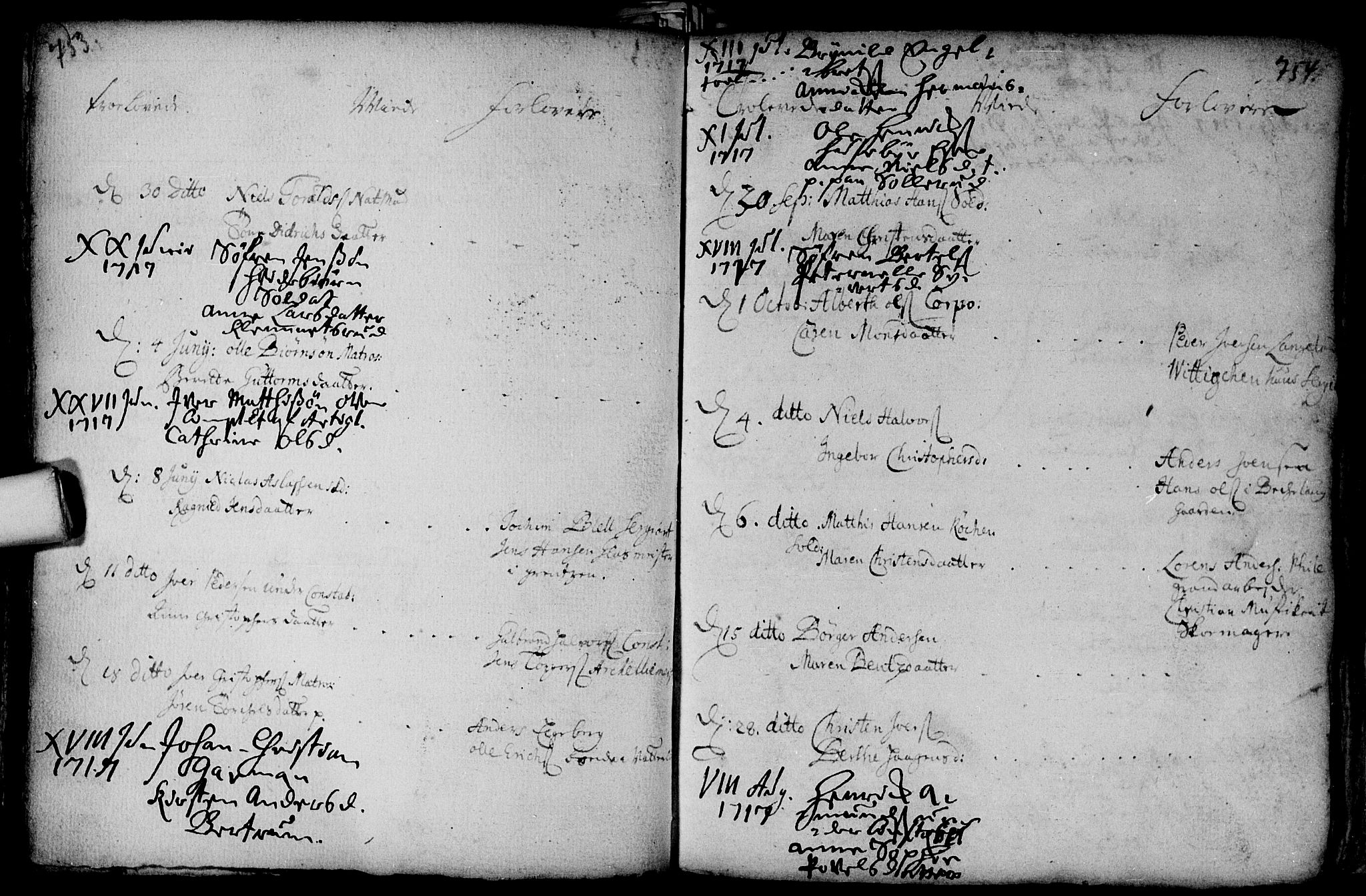 Aker prestekontor kirkebøker, AV/SAO-A-10861/F/L0002: Parish register (official) no. 2, 1714-1720, p. 753-754