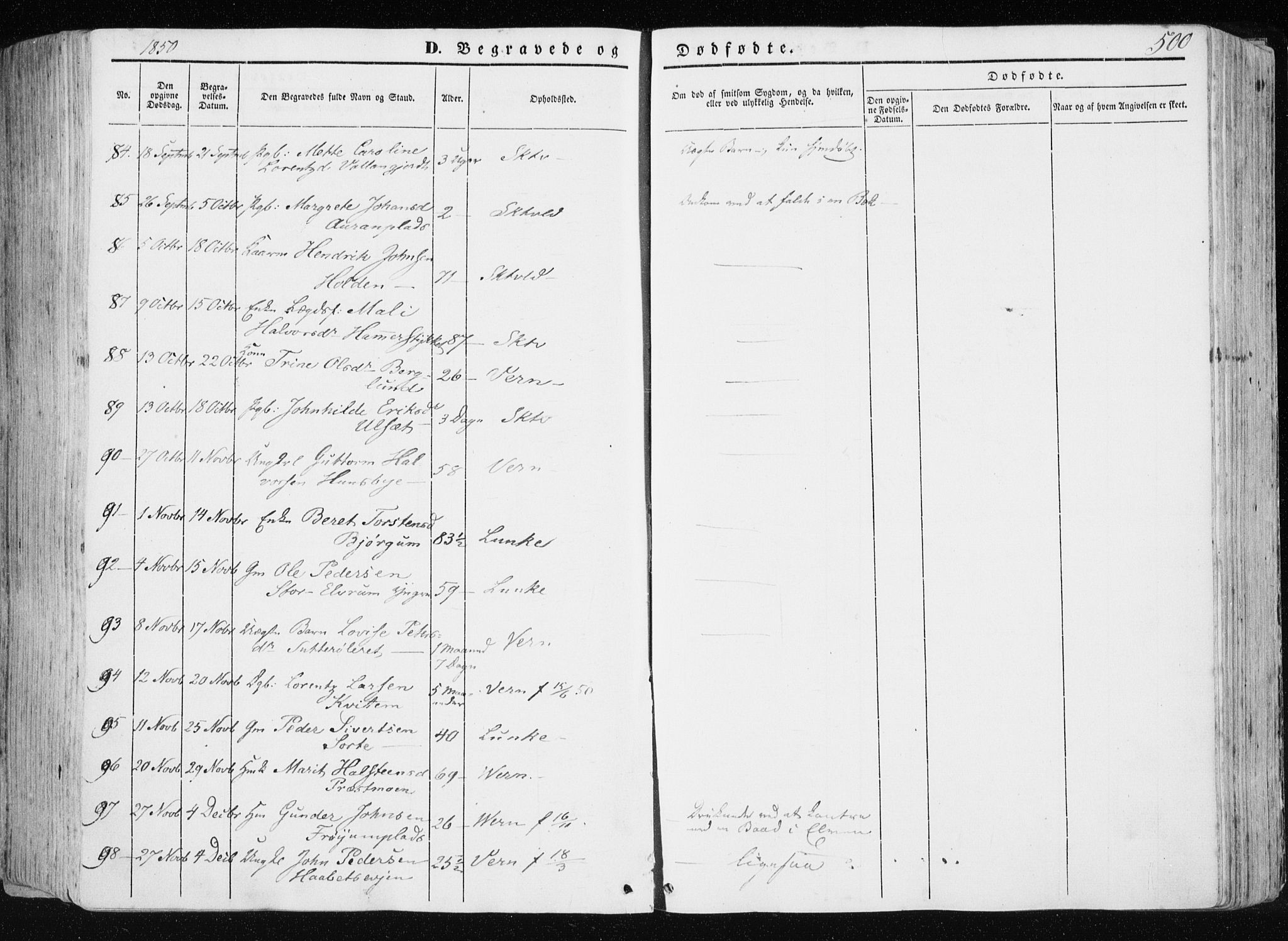 Ministerialprotokoller, klokkerbøker og fødselsregistre - Nord-Trøndelag, SAT/A-1458/709/L0074: Parish register (official) no. 709A14, 1845-1858, p. 500