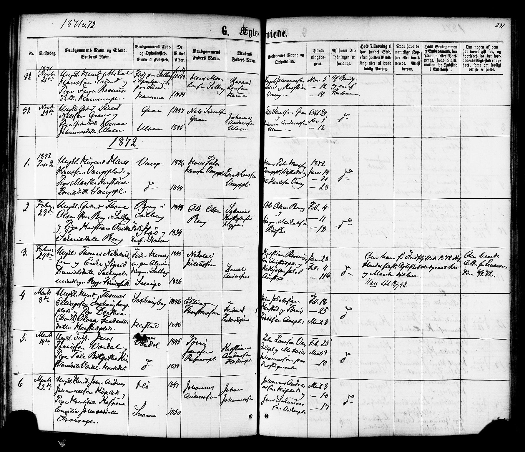 Ministerialprotokoller, klokkerbøker og fødselsregistre - Nord-Trøndelag, SAT/A-1458/730/L0284: Parish register (official) no. 730A09, 1866-1878, p. 231
