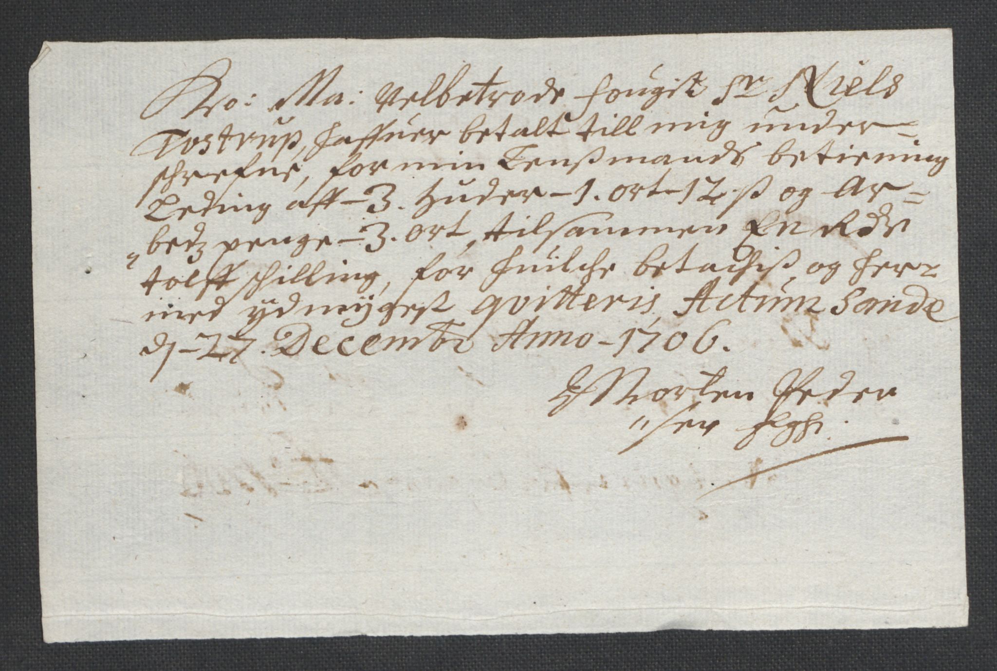 Rentekammeret inntil 1814, Reviderte regnskaper, Fogderegnskap, AV/RA-EA-4092/R43/L2551: Fogderegnskap Lista og Mandal, 1705-1709, p. 330