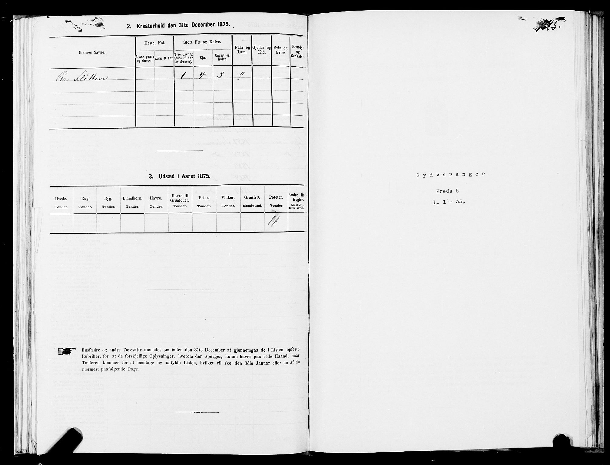 SATØ, 1875 census for 2030P Sør-Varanger, 1875, p. 2125