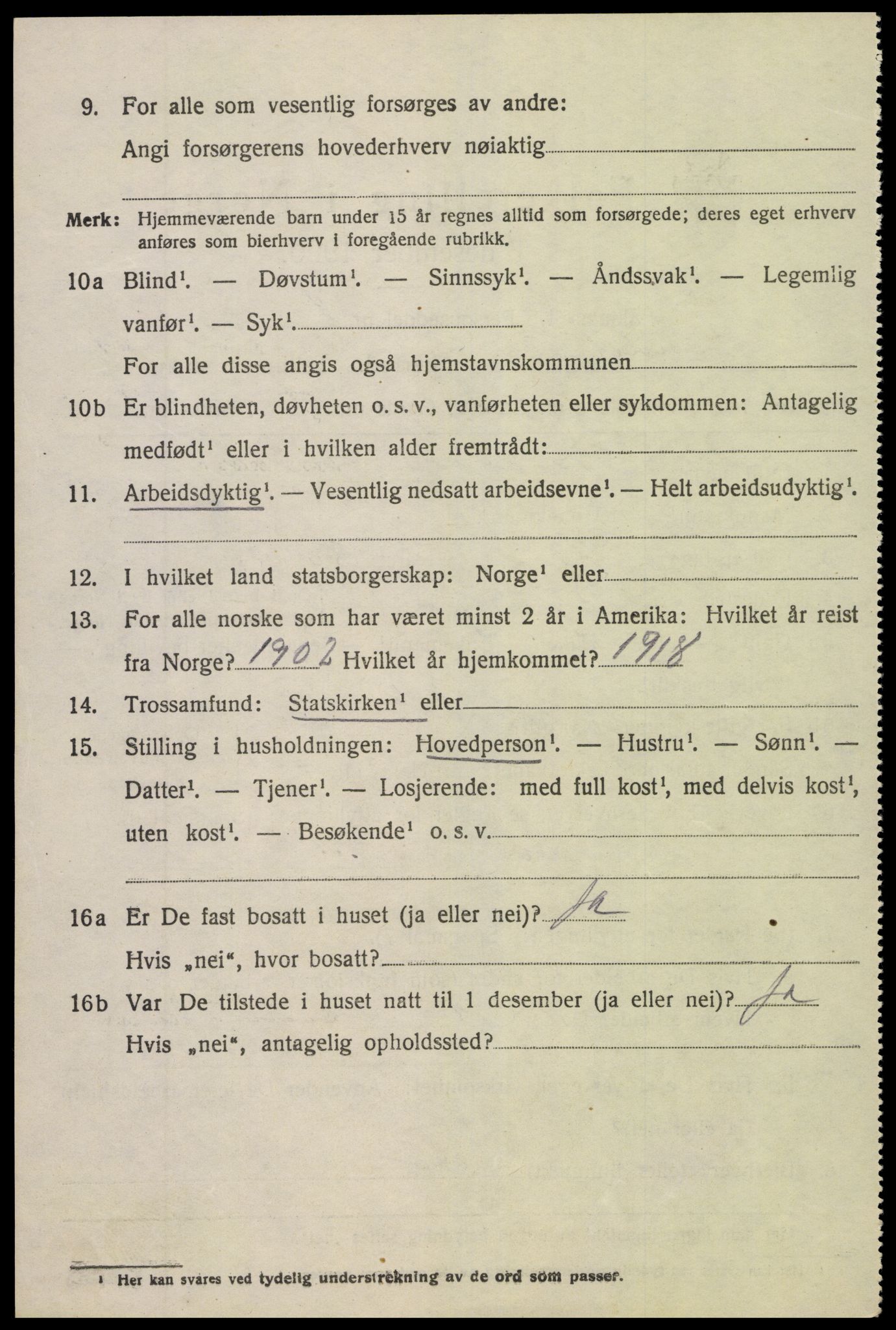 SAK, 1920 census for Søndeled, 1920, p. 1716