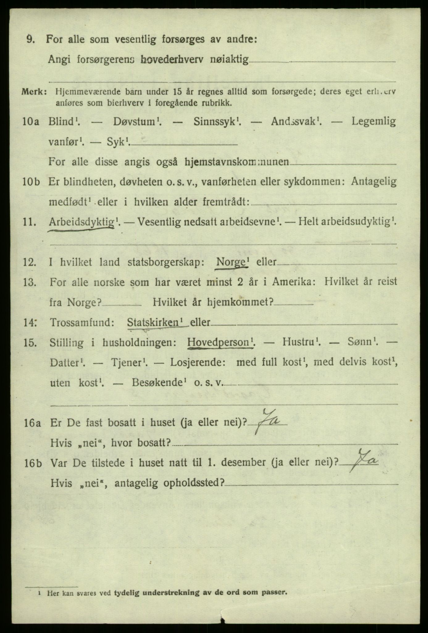 SAB, 1920 census for Kyrkjebø, 1920, p. 3464