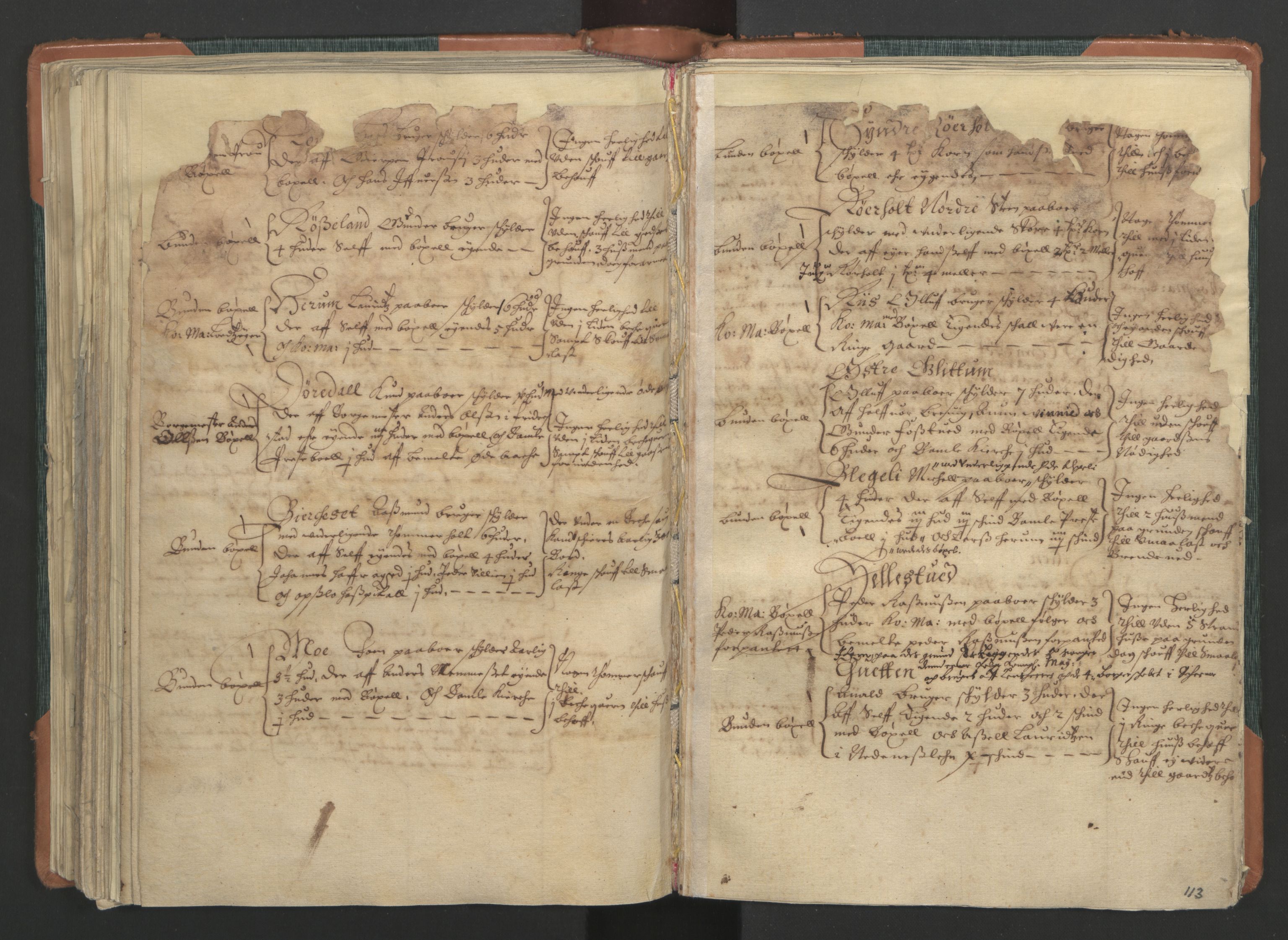 Rentekammeret inntil 1814, Realistisk ordnet avdeling, AV/RA-EA-4070/L/L0017: Skien lagdømme. Alminnelig jordebok for Telemark, Bamble og Numedal, 1661, p. 112b-113a