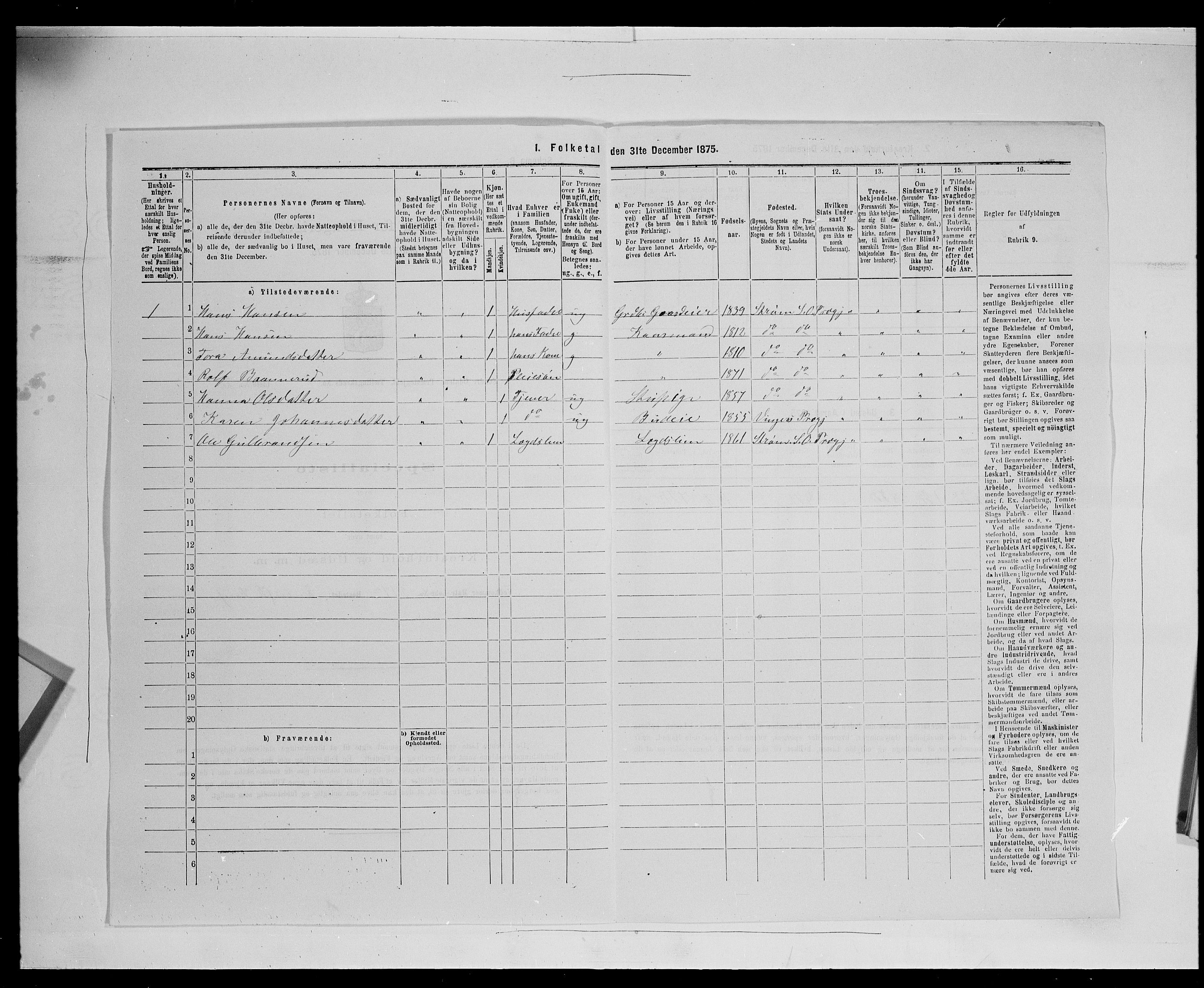 SAH, 1875 census for 0419P Sør-Odal, 1875, p. 190