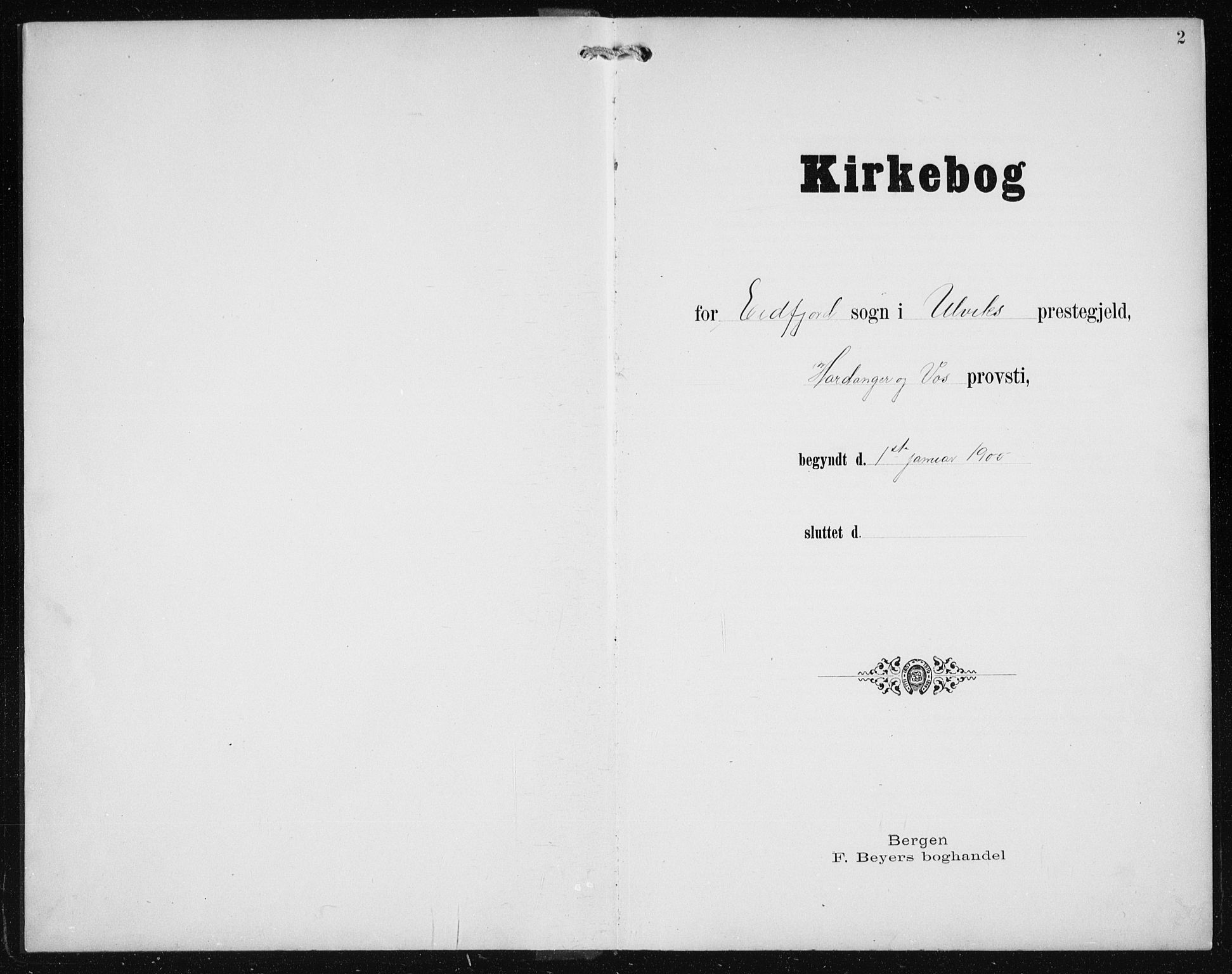 Ullensvang sokneprestembete, SAB/A-78701/H/Hab: Parish register (copy) no. C  3, 1899-1932, p. 2