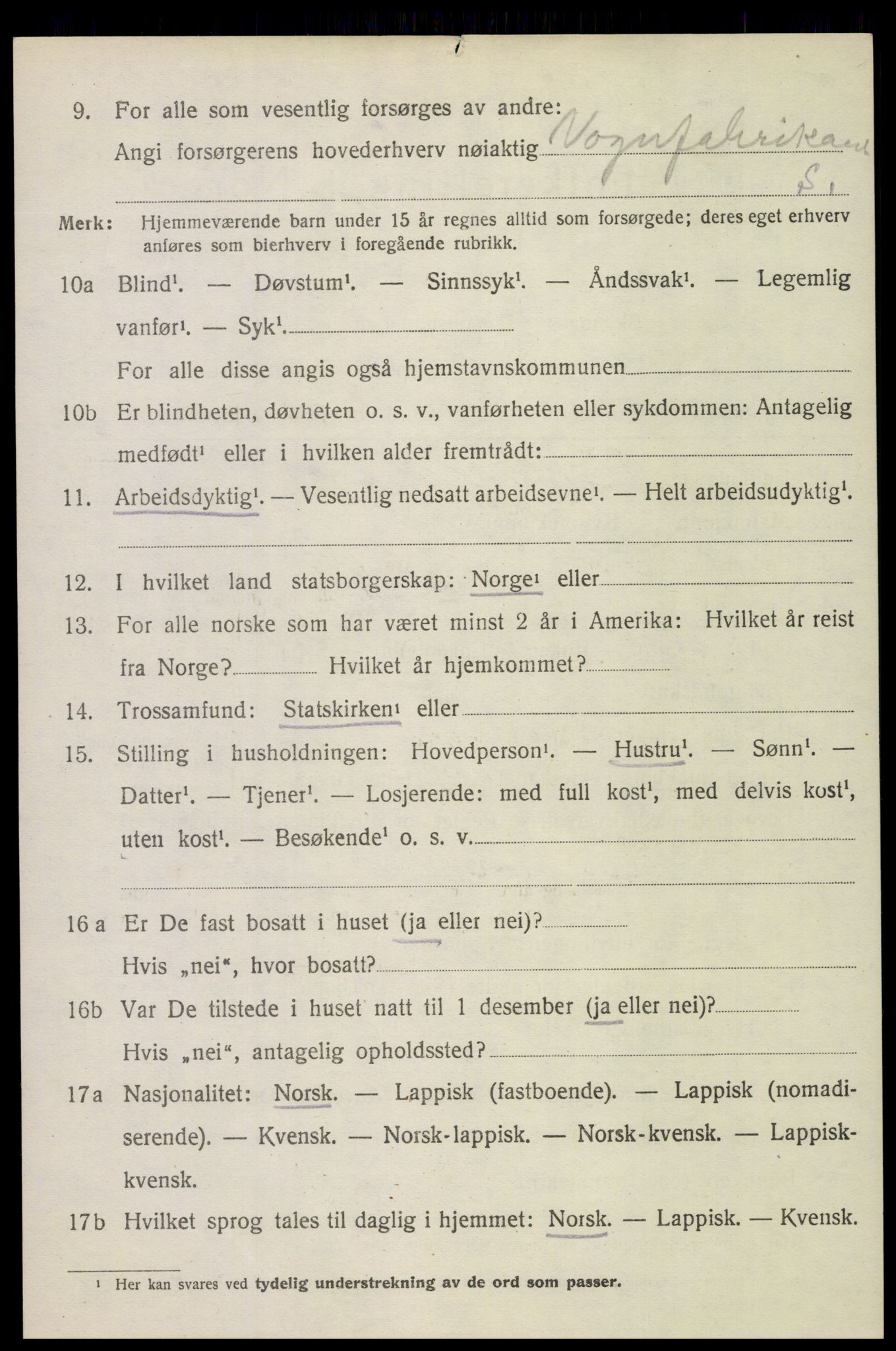 SAT, 1920 census for Bodin, 1920, p. 8433