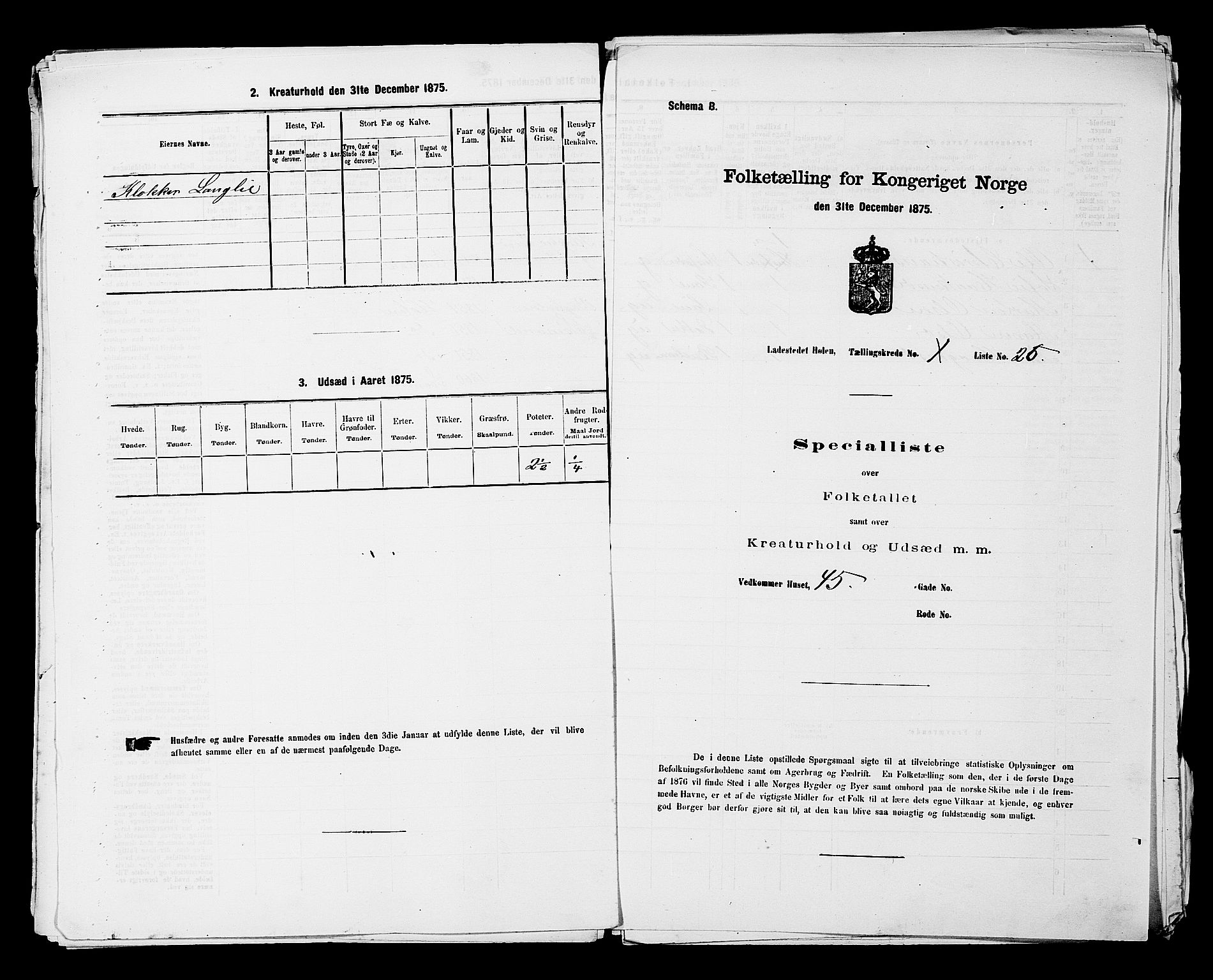 RA, 1875 census for 0204B Vestby/Hølen, 1875, p. 24