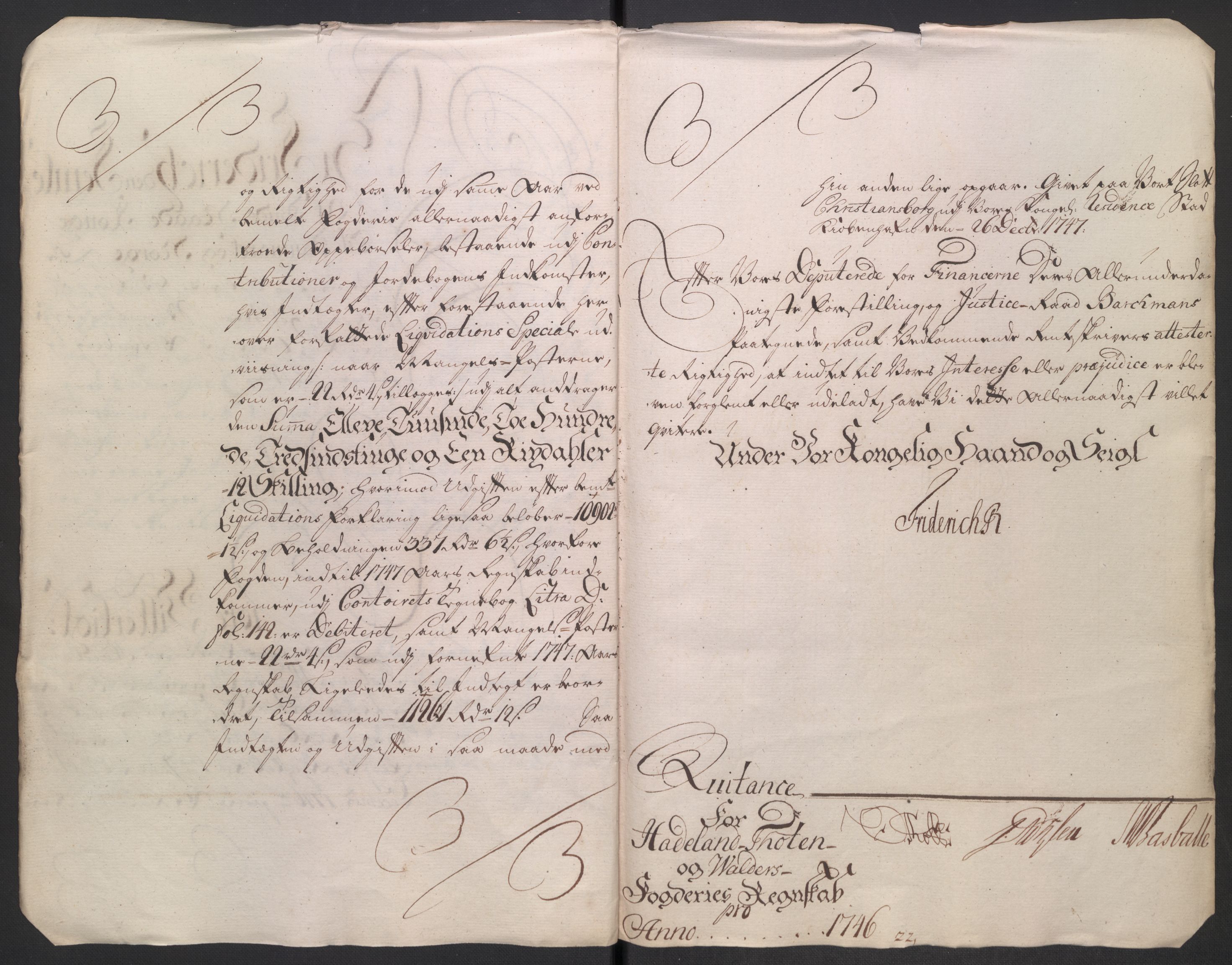 Rentekammeret inntil 1814, Reviderte regnskaper, Fogderegnskap, RA/EA-4092/R18/L1345: Fogderegnskap Hadeland, Toten og Valdres, 1745-1746, p. 369