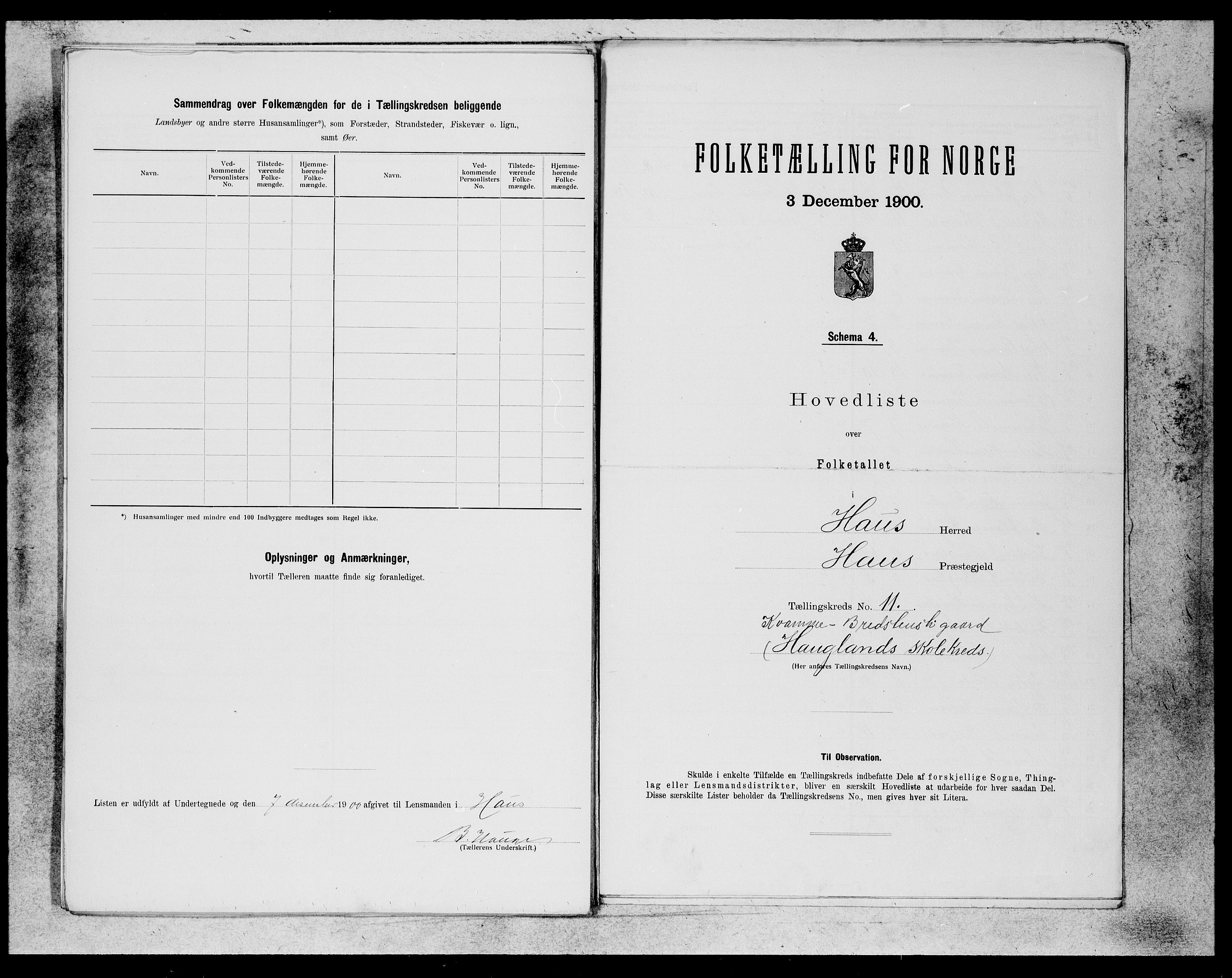 SAB, 1900 census for Haus, 1900, p. 21