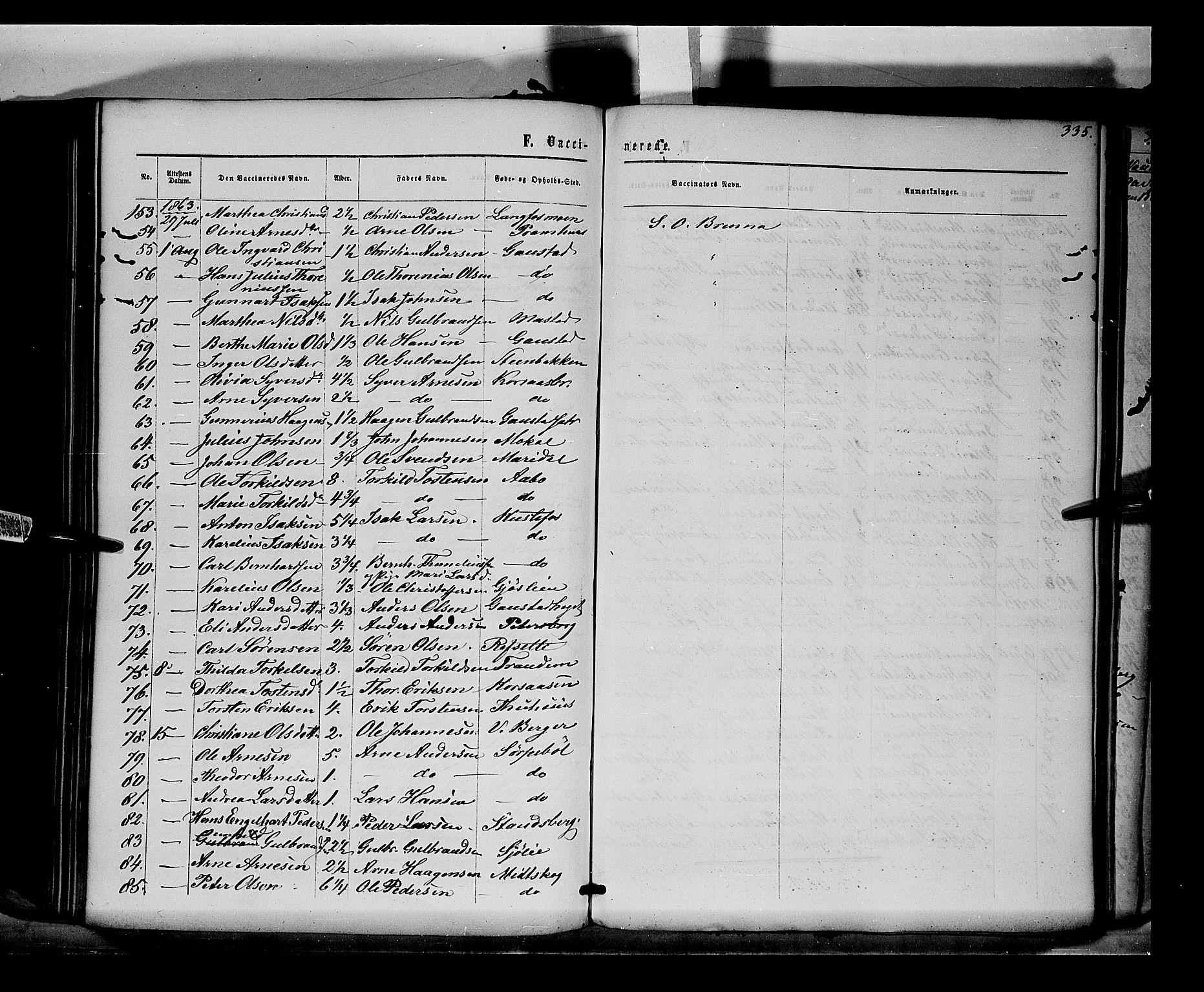 Eidskog prestekontor, AV/SAH-PREST-026/H/Ha/Haa/L0001: Parish register (official) no. 1, 1860-1867, p. 335