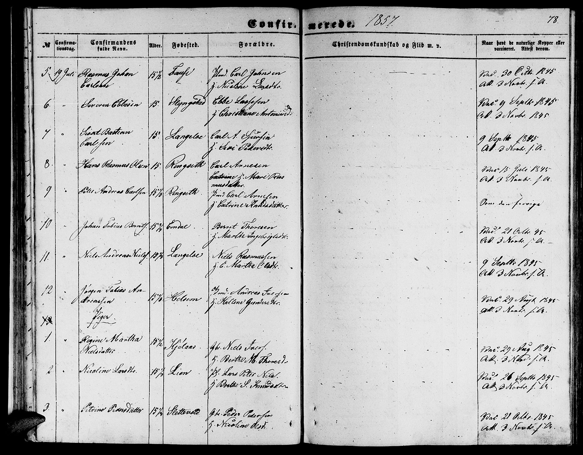 Ministerialprotokoller, klokkerbøker og fødselsregistre - Møre og Romsdal, AV/SAT-A-1454/520/L0291: Parish register (copy) no. 520C03, 1854-1881, p. 78