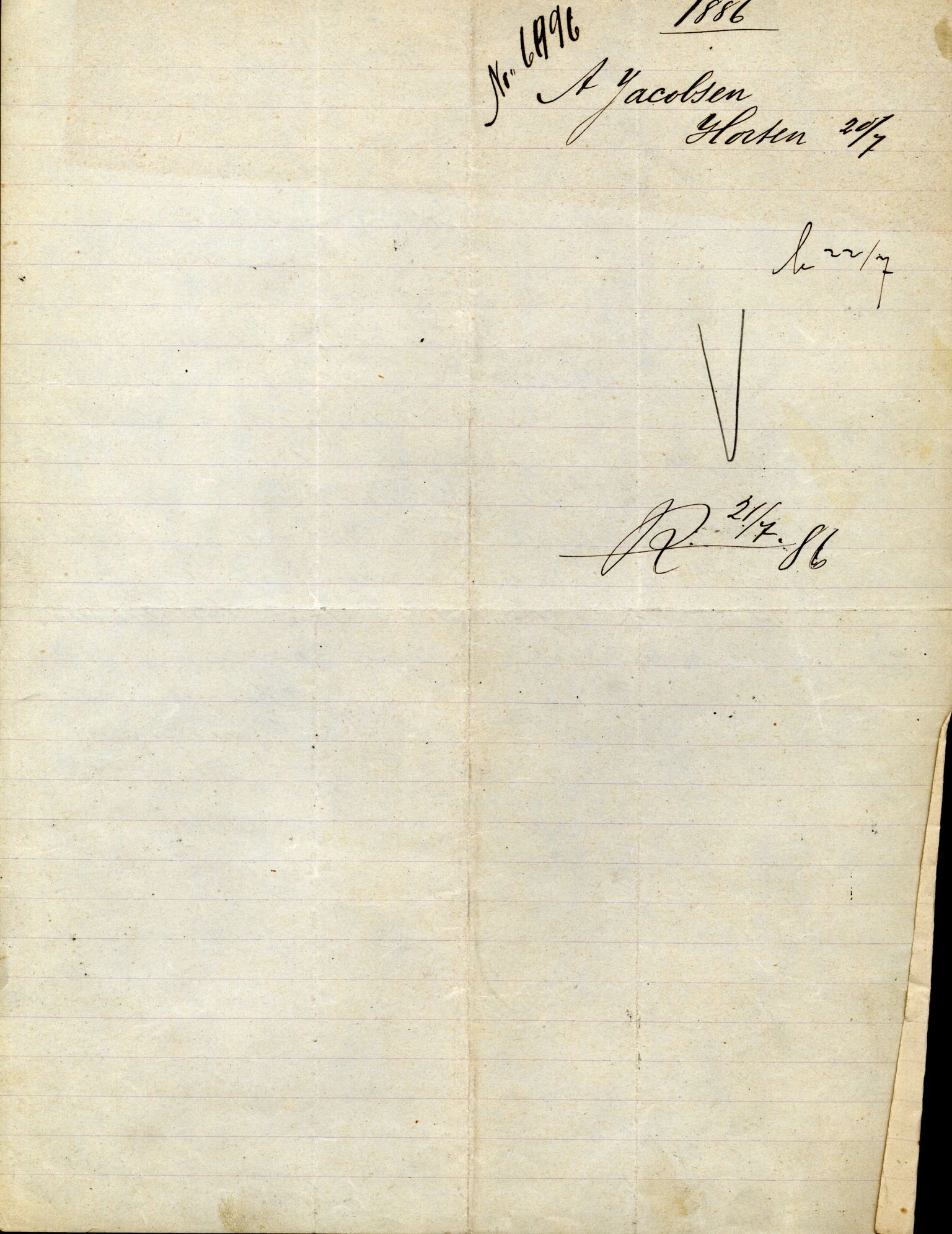 Pa 63 - Østlandske skibsassuranceforening, VEMU/A-1079/G/Ga/L0019/0010: Havaridokumenter / Victoria, Vigor, Cathrine, Brillant, Alvega, Rotvid, 1886, p. 18