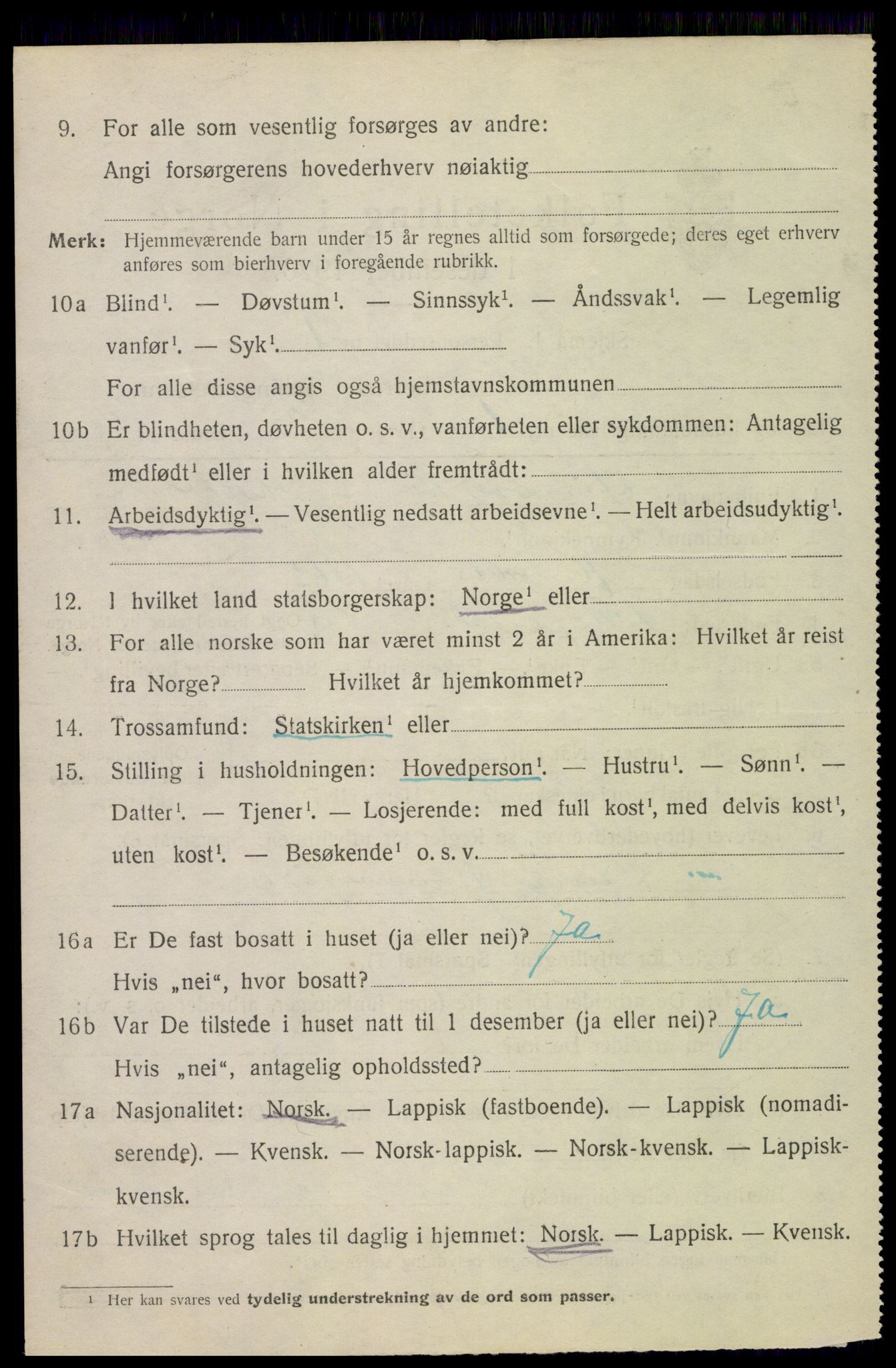 SAT, 1920 census for Bø, 1920, p. 5715