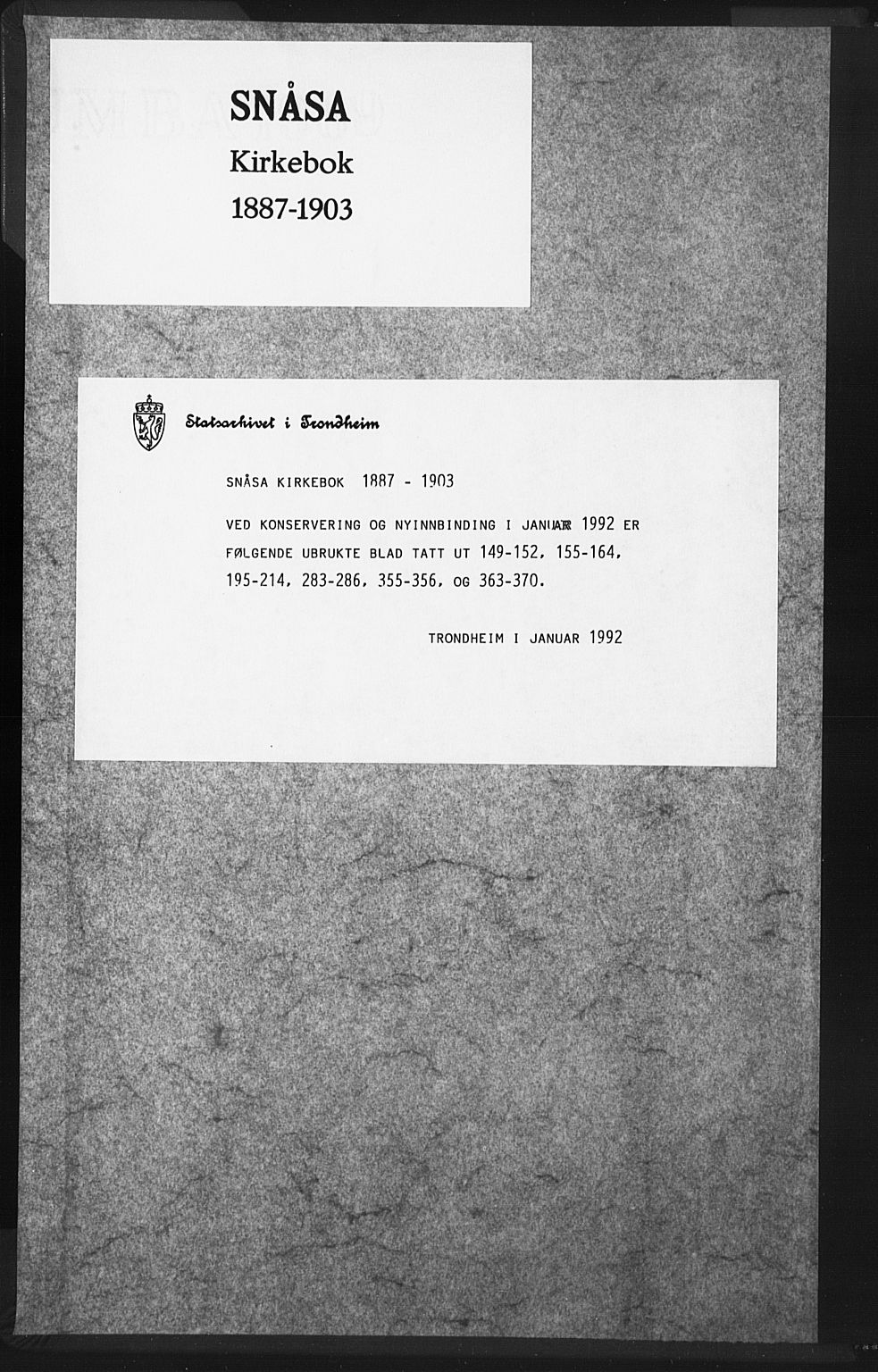 Ministerialprotokoller, klokkerbøker og fødselsregistre - Nord-Trøndelag, AV/SAT-A-1458/749/L0474: Parish register (official) no. 749A08, 1887-1903