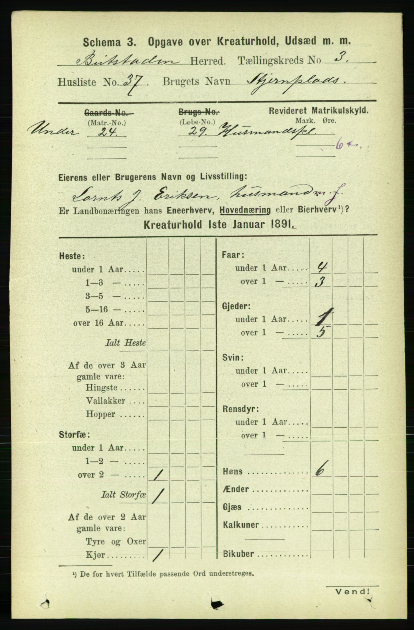 RA, 1891 census for 1727 Beitstad, 1891, p. 5789