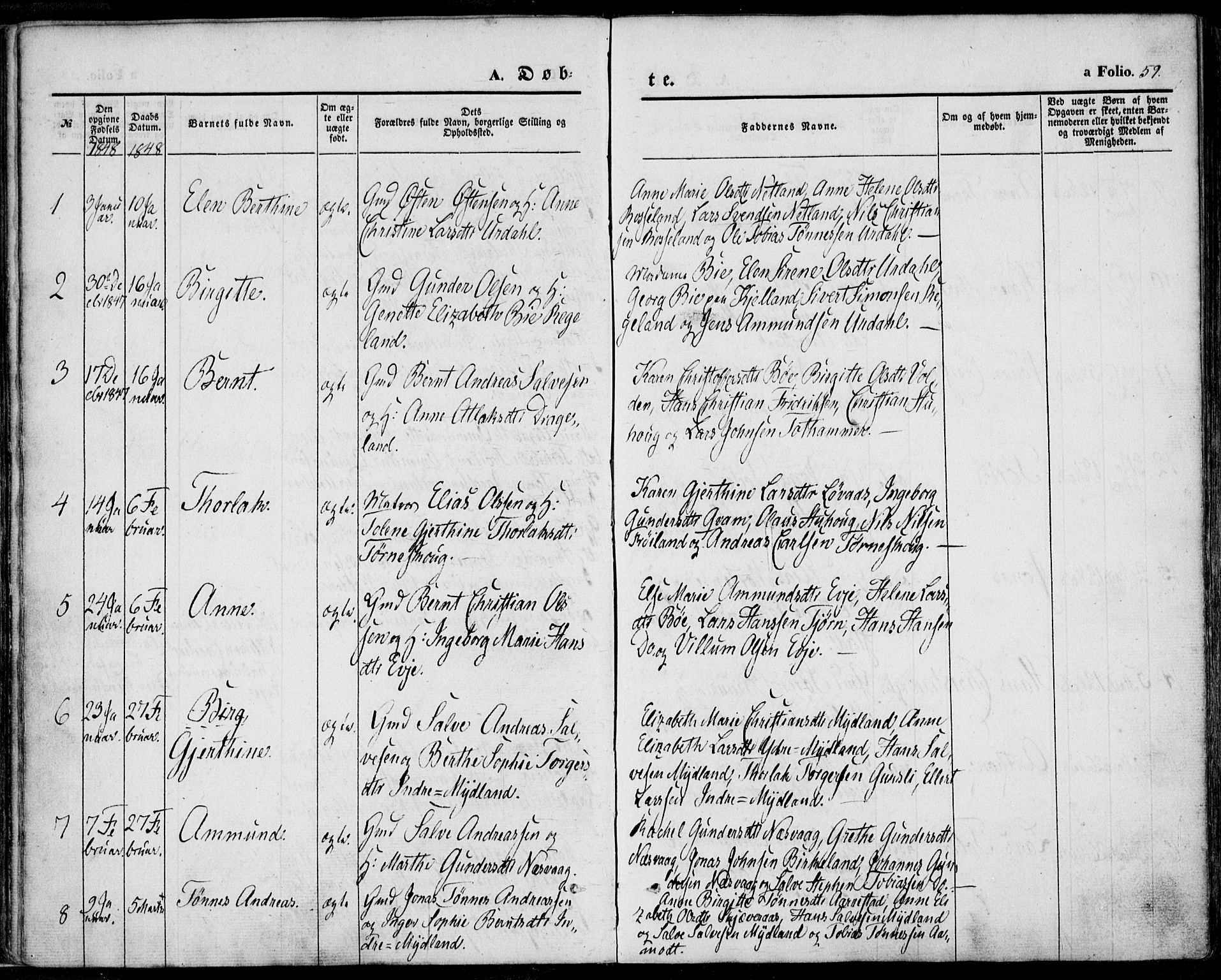 Sokndal sokneprestkontor, SAST/A-101808: Parish register (official) no. A 8.1, 1842-1857, p. 59