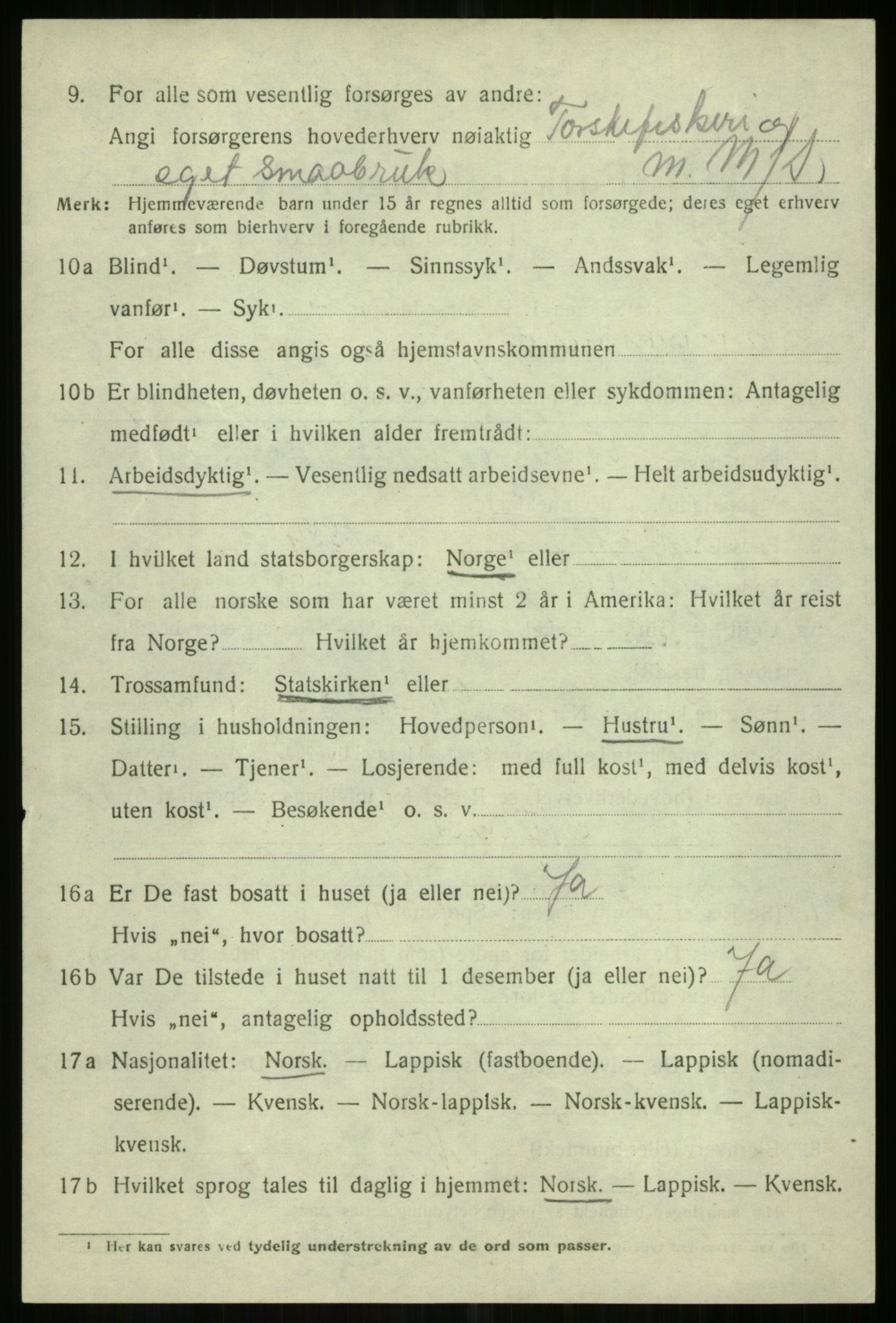 SATØ, 1920 census for Tromsøysund, 1920, p. 12715