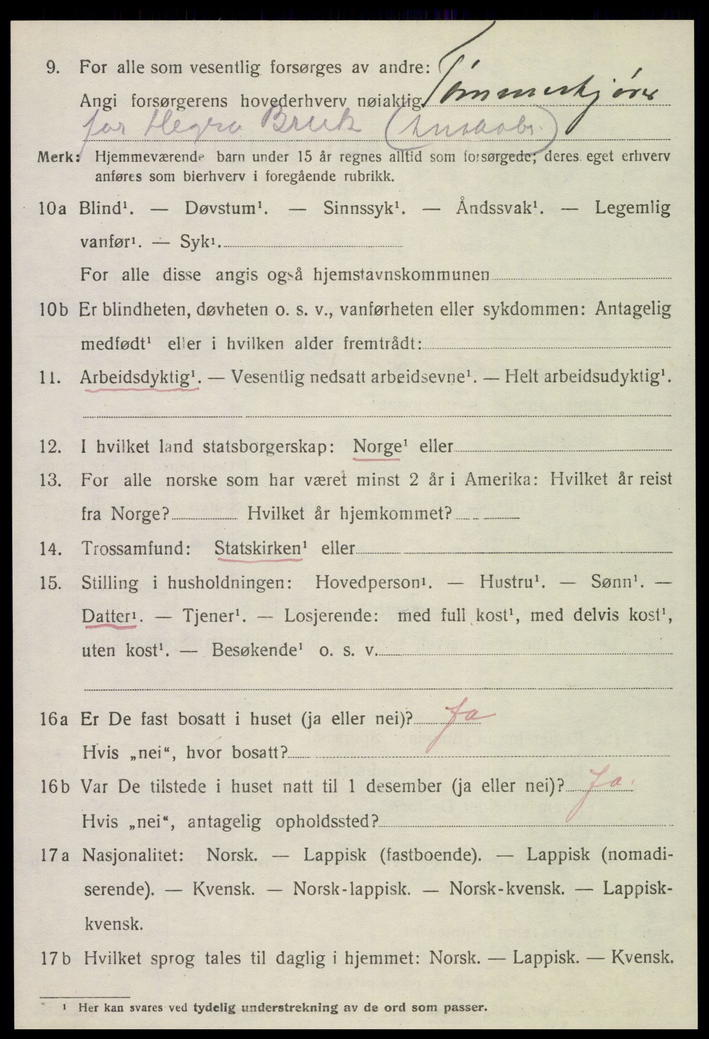 SAT, 1920 census for Meråker, 1920, p. 1743