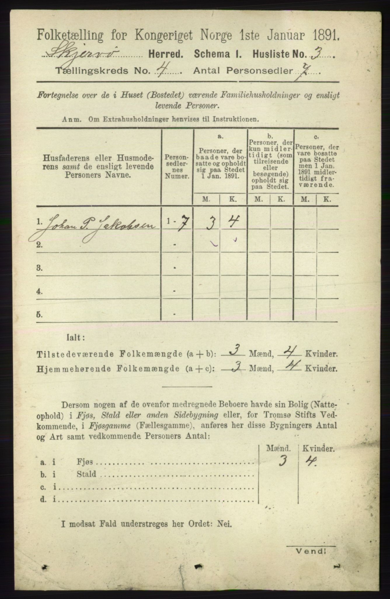 RA, 1891 census for 1941 Skjervøy, 1891, p. 2226