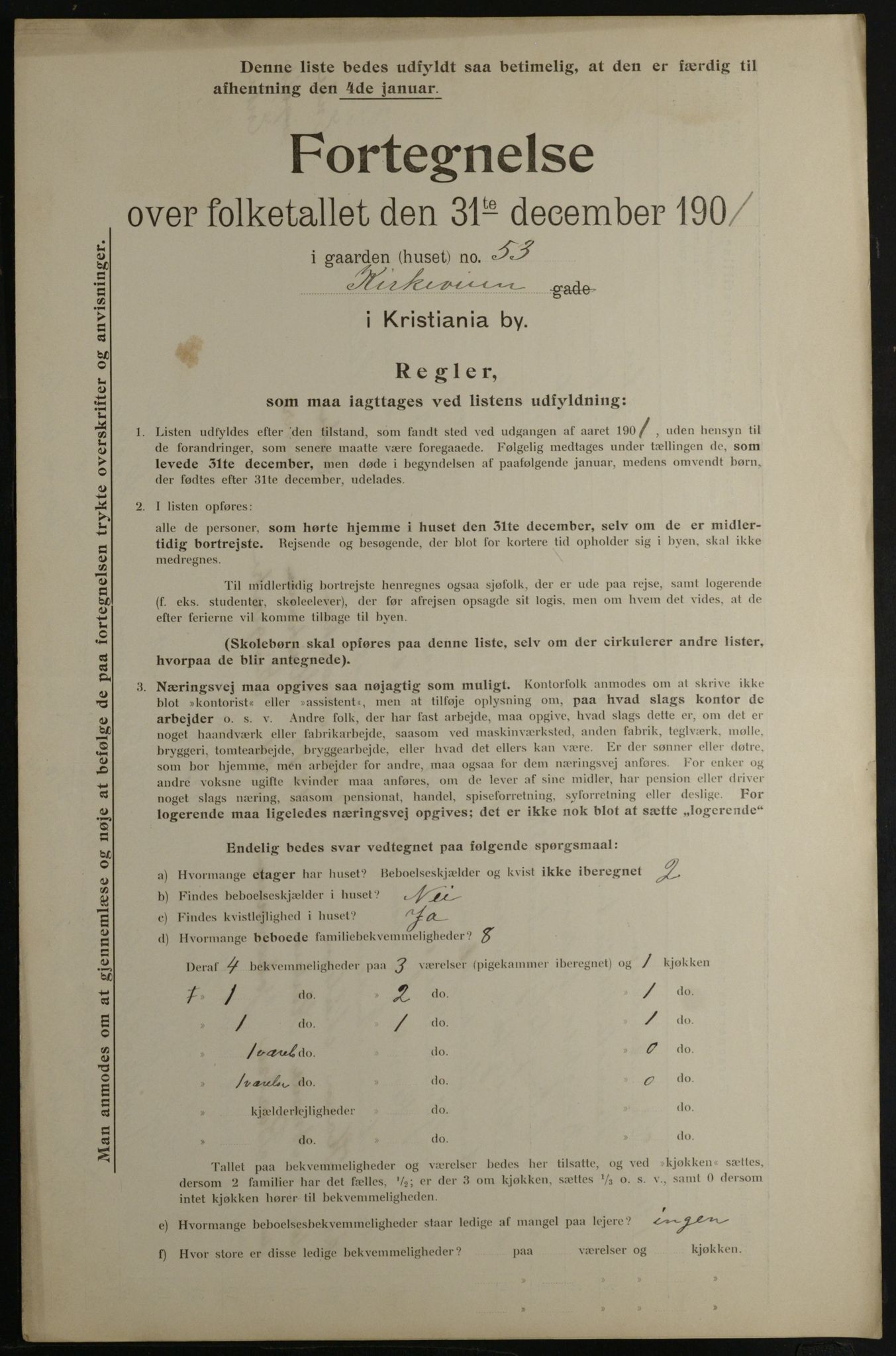 OBA, Municipal Census 1901 for Kristiania, 1901, p. 7937