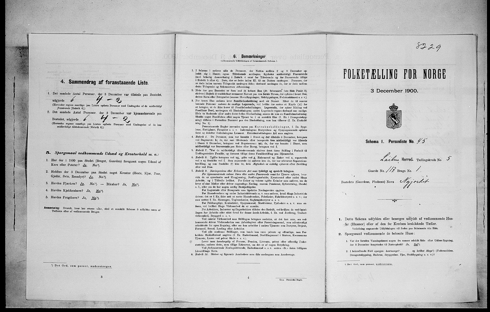 SAH, 1900 census for Løten, 1900, p. 1342