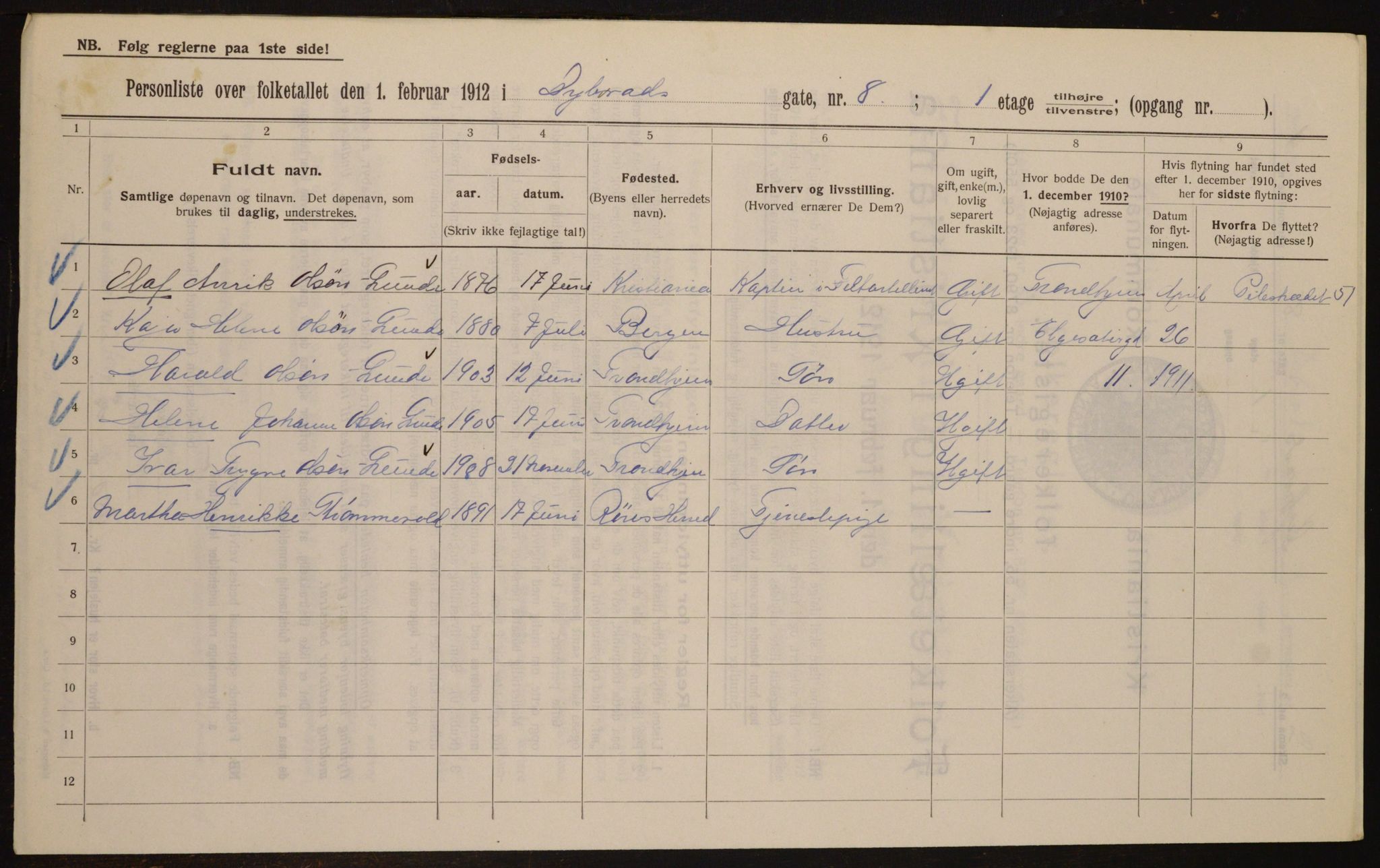 OBA, Municipal Census 1912 for Kristiania, 1912, p. 17467