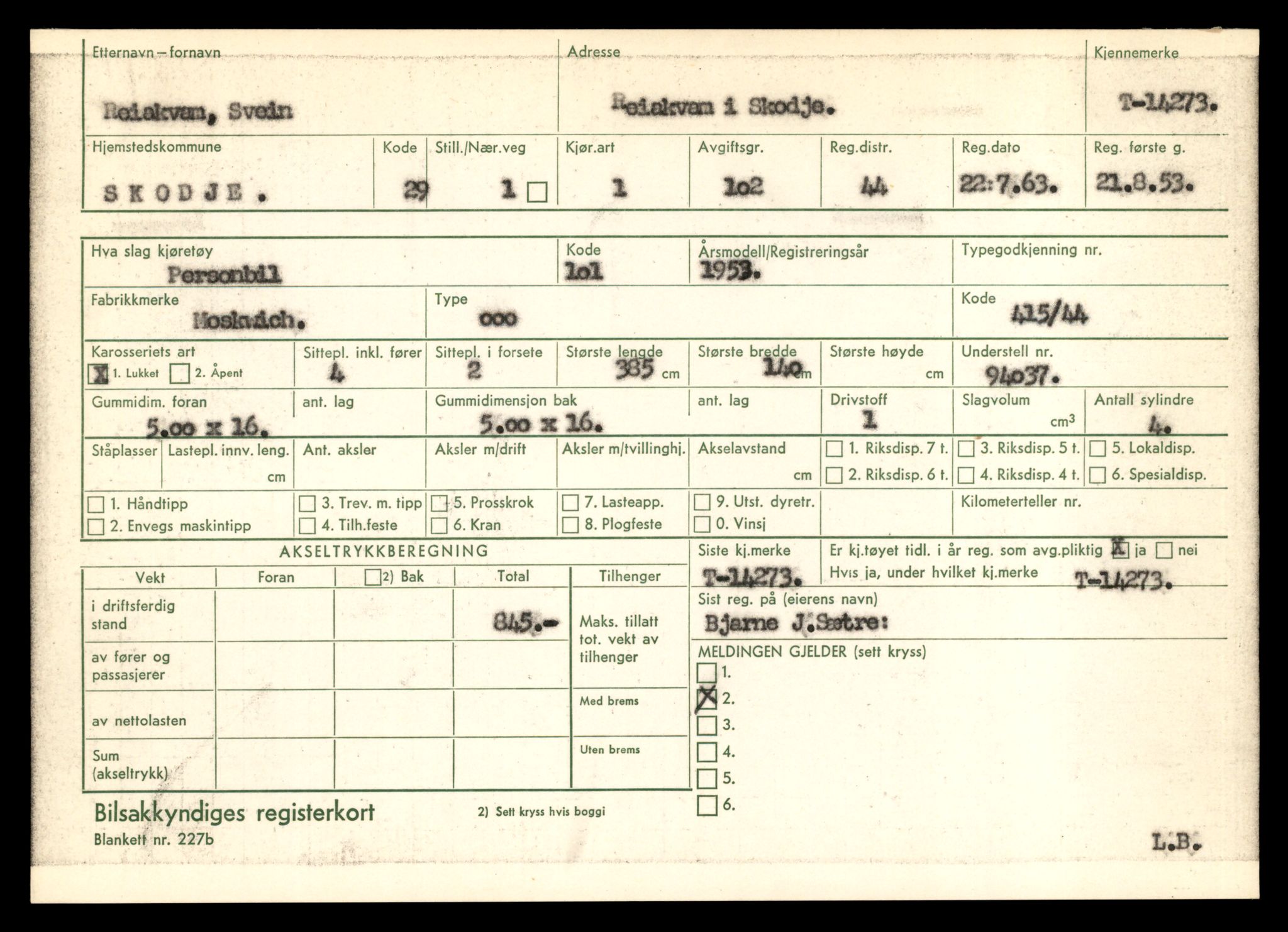 Møre og Romsdal vegkontor - Ålesund trafikkstasjon, AV/SAT-A-4099/F/Fe/L0044: Registreringskort for kjøretøy T 14205 - T 14319, 1927-1998, p. 2015