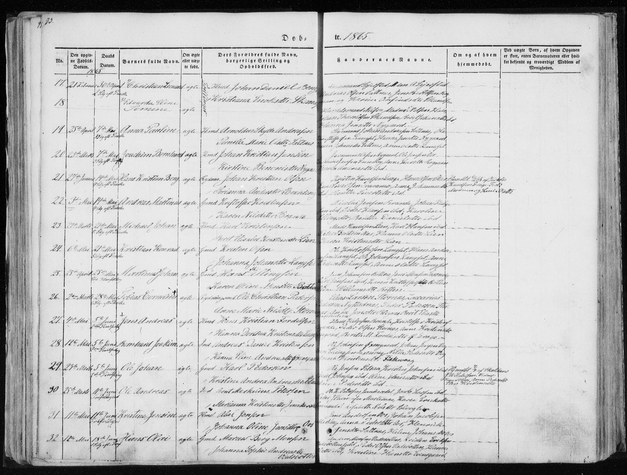 Ministerialprotokoller, klokkerbøker og fødselsregistre - Nordland, AV/SAT-A-1459/847/L0666: Parish register (official) no. 847A06, 1842-1871, p. 93