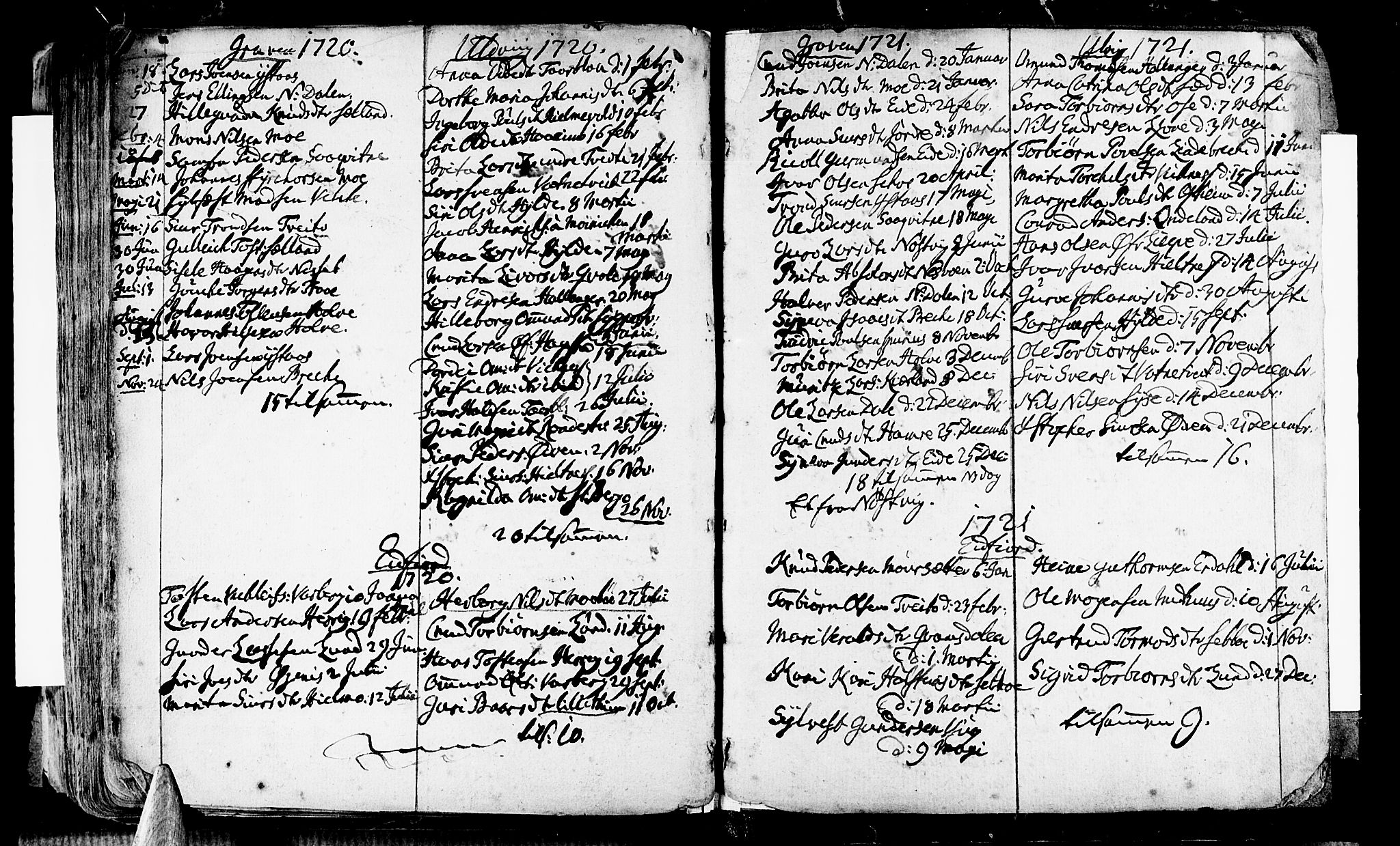 Ulvik sokneprestembete, SAB/A-78801/H/Haa: Parish register (official) no. A 4, 1718-1725, p. 126