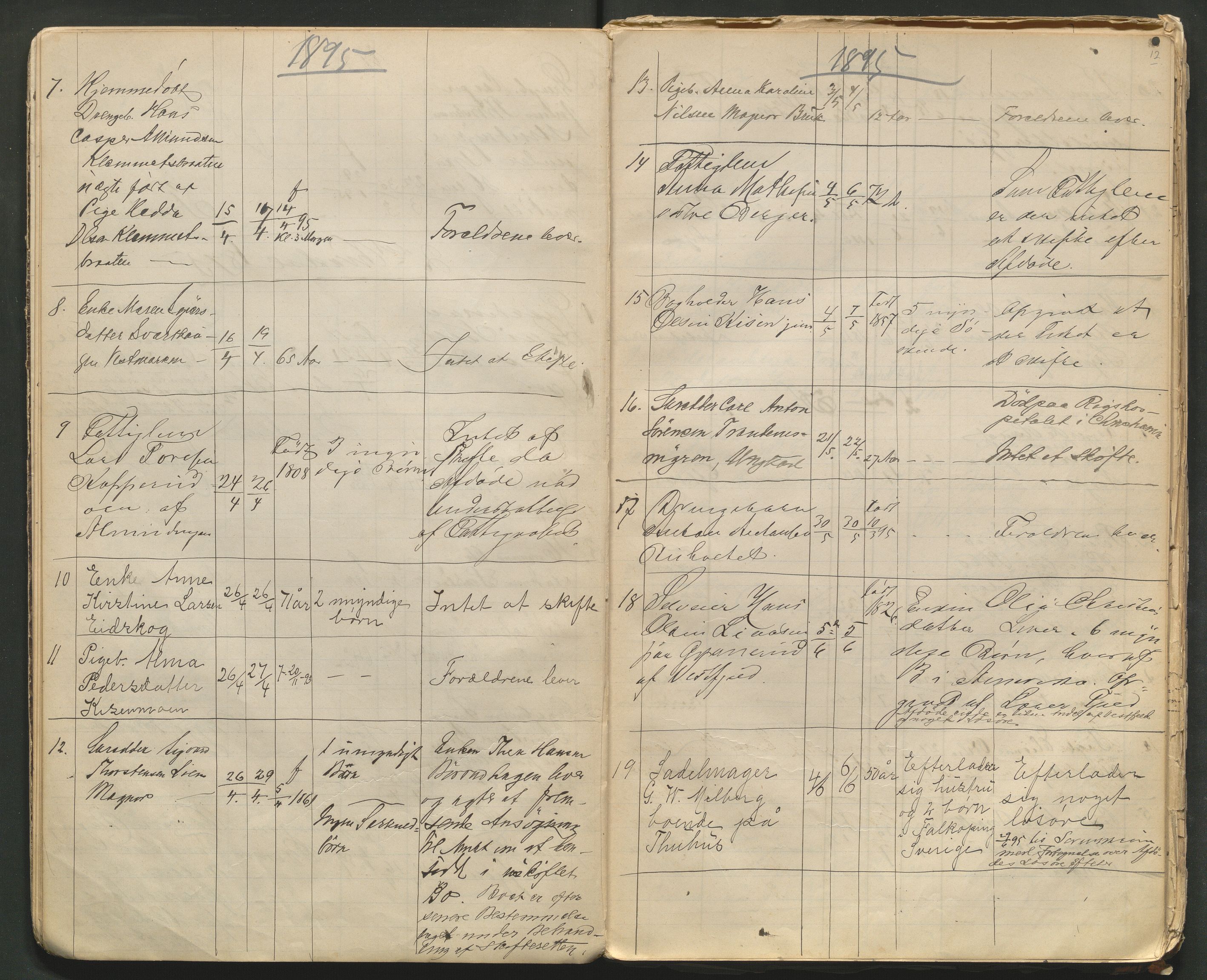 Eidskog lensmannskontor, AV/SAH-LHE-009/H/Ha/Haa/L0001/0001: Dødsfallsprotokoller / Dødsfallsprotokoll, 1894-1901, p. 12