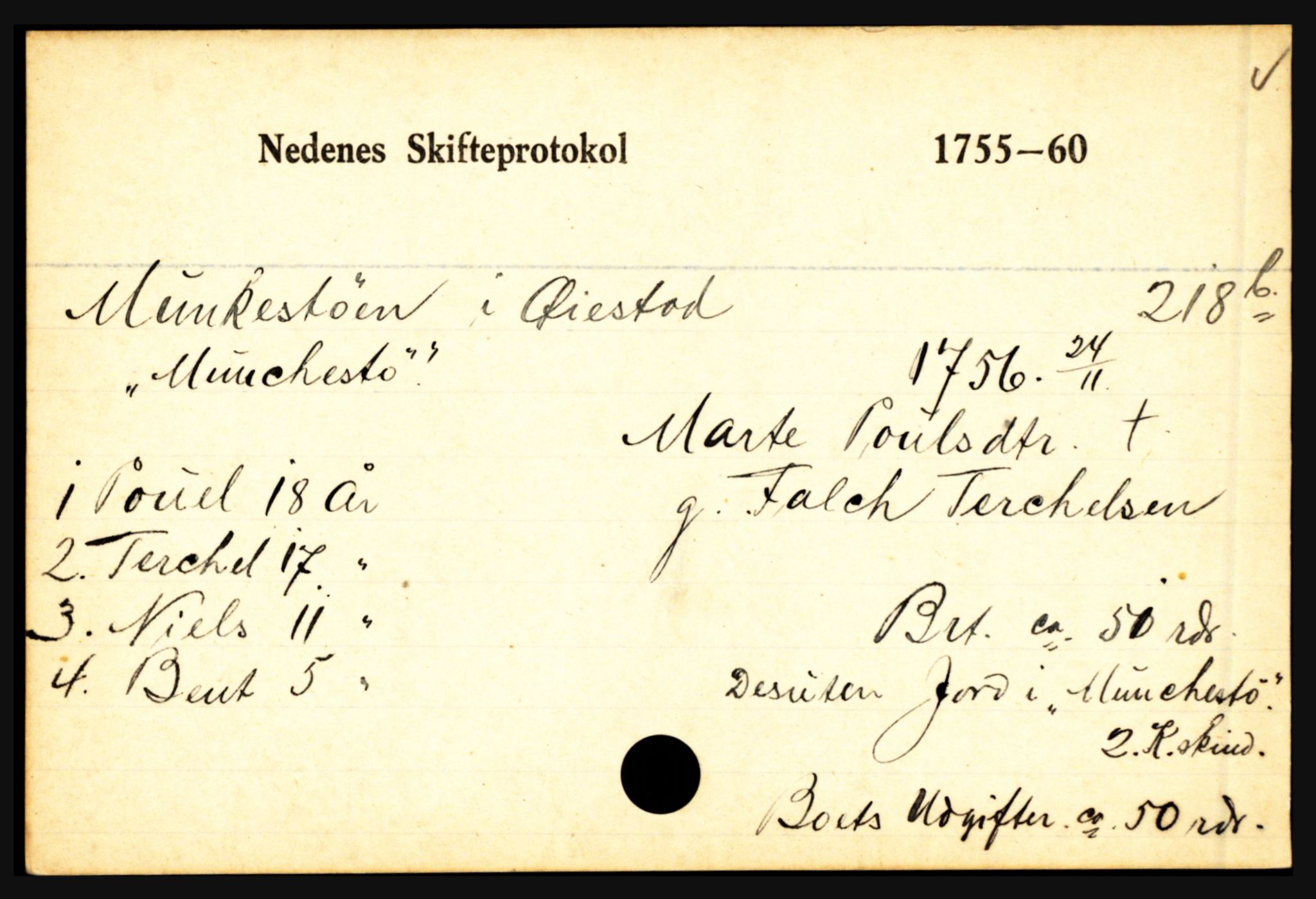 Nedenes sorenskriveri før 1824, AV/SAK-1221-0007/H, p. 20473