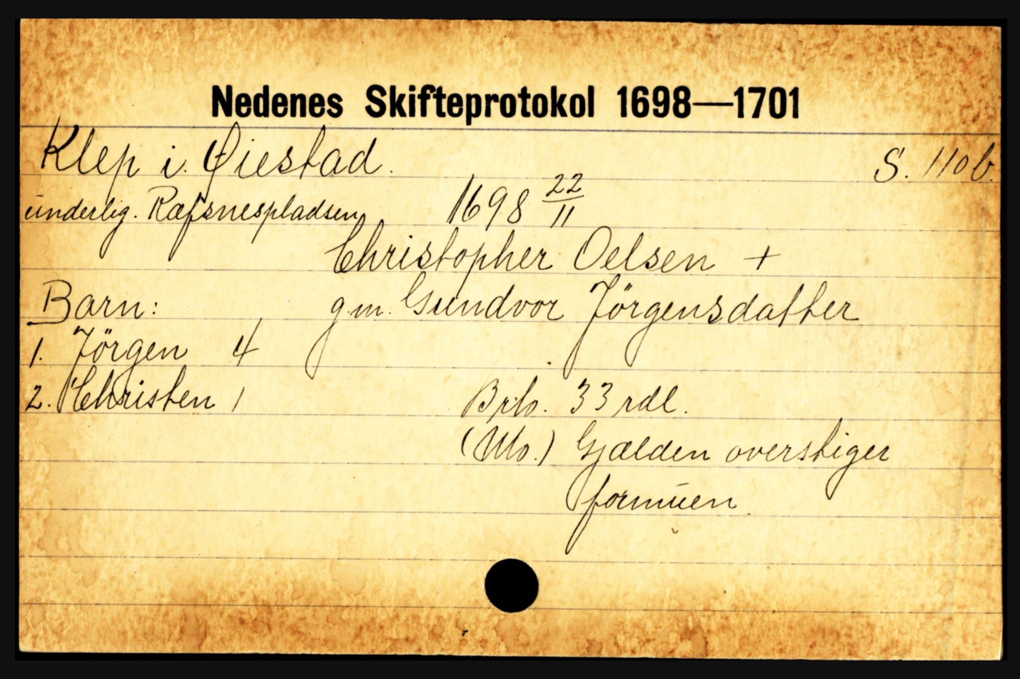 Nedenes sorenskriveri før 1824, AV/SAK-1221-0007/H, p. 14849