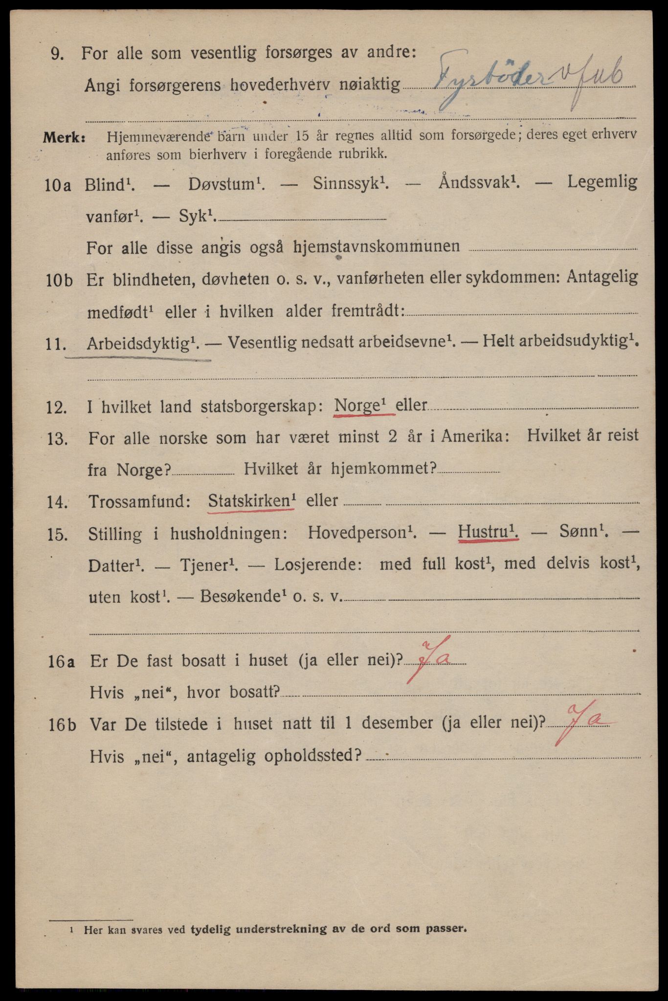 SAT, 1920 census for Trondheim, 1920, p. 142487