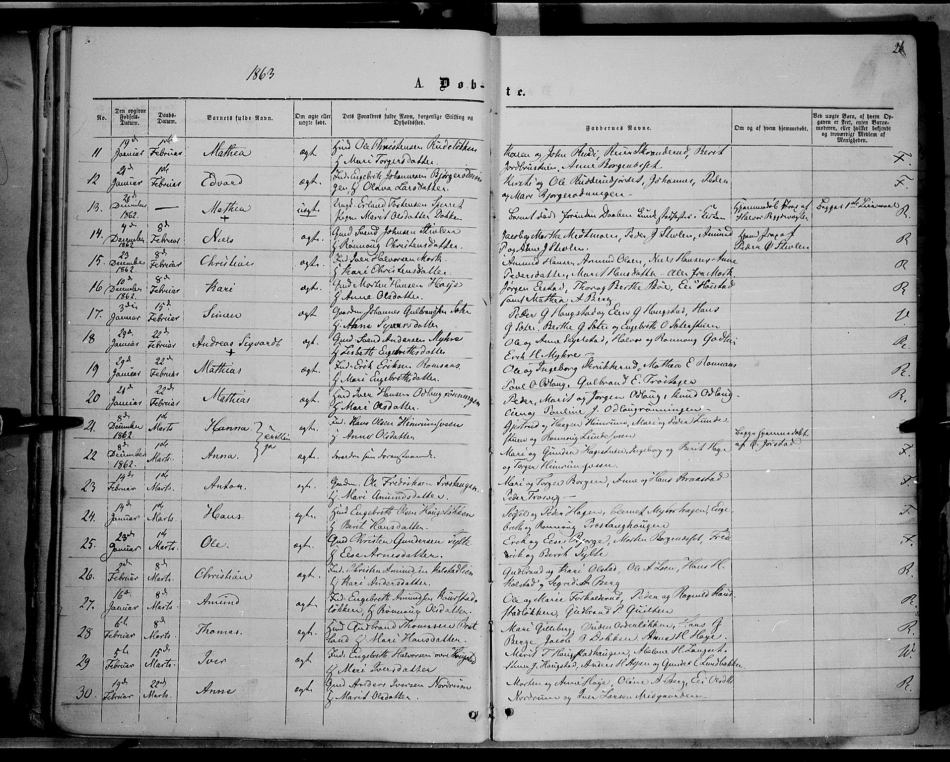 Ringebu prestekontor, SAH/PREST-082/H/Ha/Haa/L0007: Parish register (official) no. 7, 1860-1877, p. 26