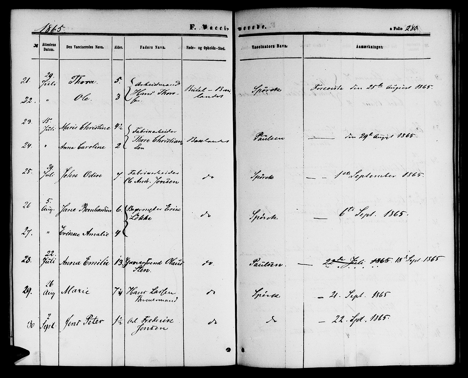 Ministerialprotokoller, klokkerbøker og fødselsregistre - Sør-Trøndelag, AV/SAT-A-1456/604/L0185: Parish register (official) no. 604A06, 1861-1865, p. 280