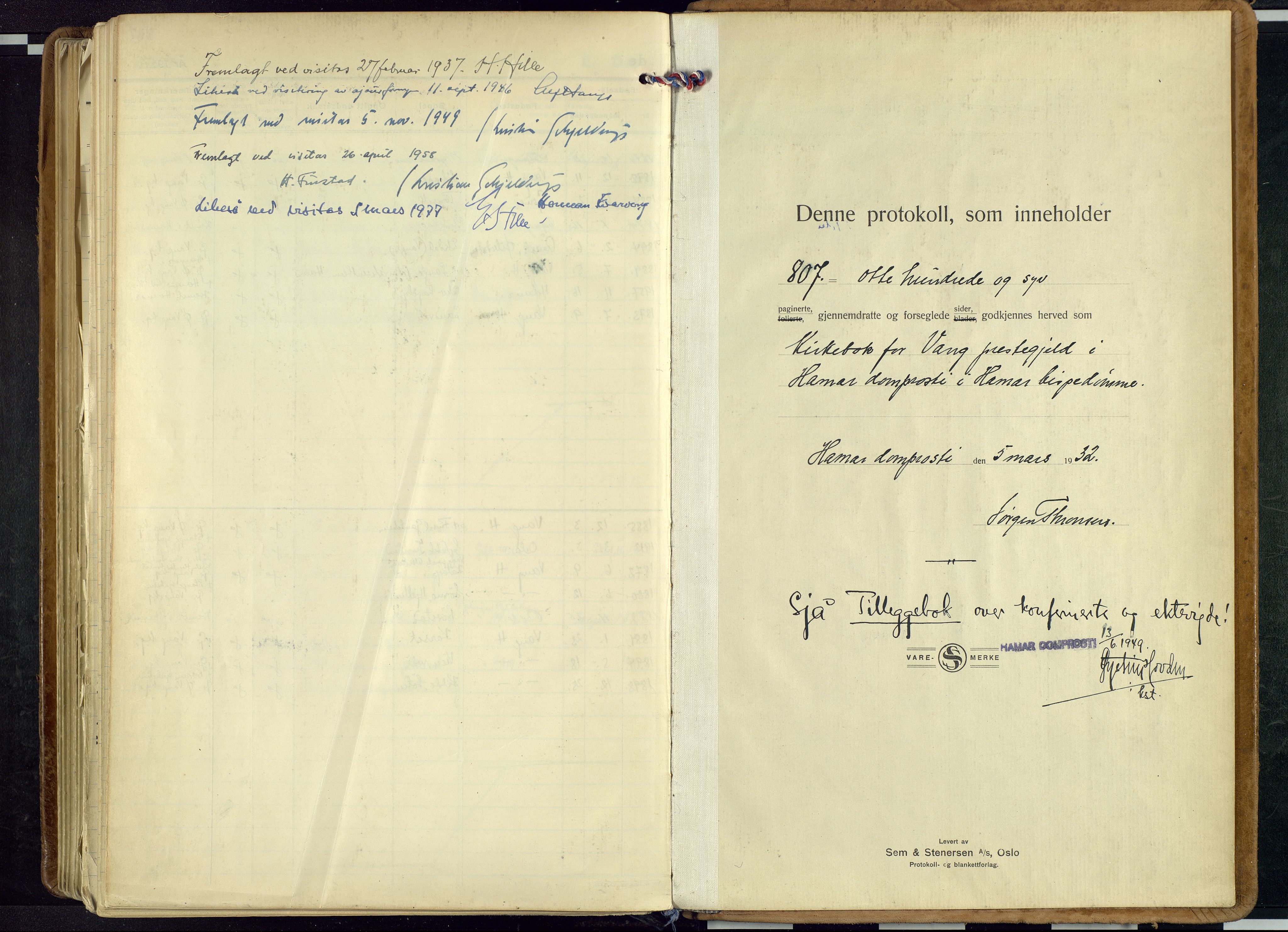 Vang prestekontor, Hedmark, AV/SAH-PREST-008/H/Ha/Haa/L0023: Parish register (official) no. 23, 1932-1957, p. 808-809
