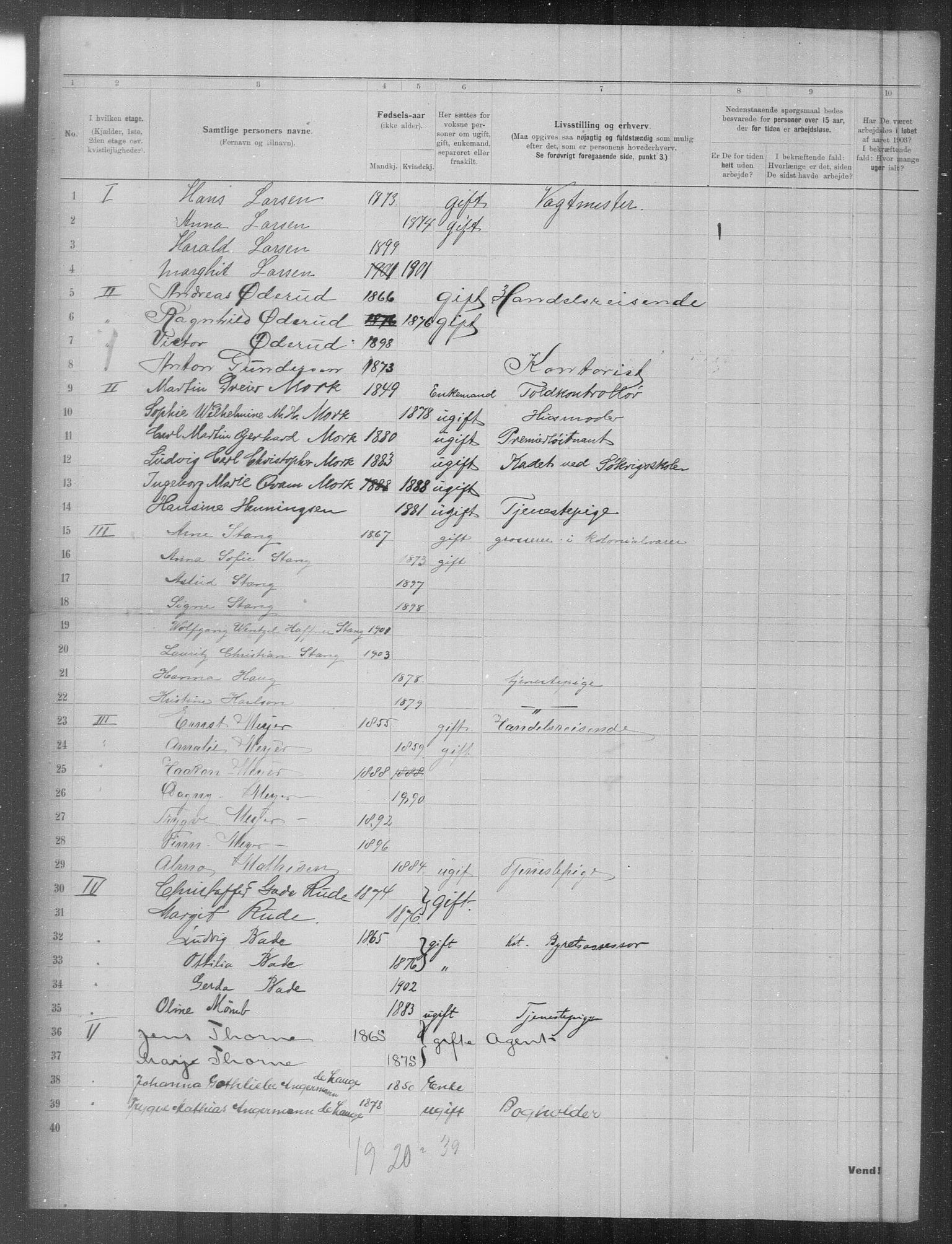 OBA, Municipal Census 1903 for Kristiania, 1903, p. 4129