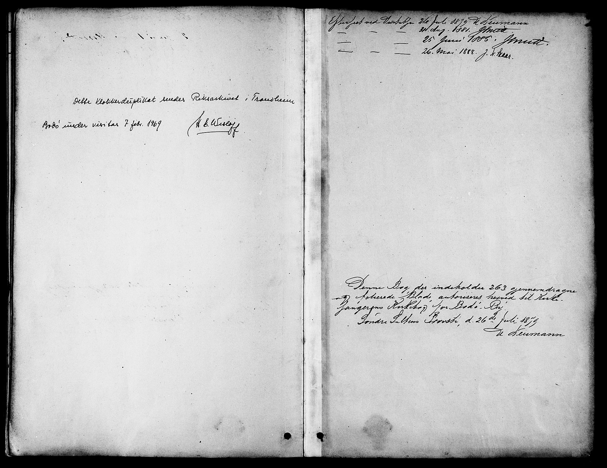 Ministerialprotokoller, klokkerbøker og fødselsregistre - Nordland, SAT/A-1459/801/L0030: Parish register (copy) no. 801C05, 1879-1887