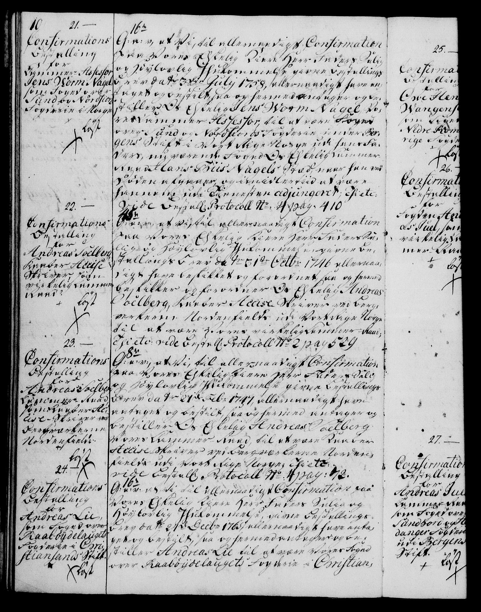 Rentekammeret, Kammerkanselliet, AV/RA-EA-3111/G/Gg/Ggg/L0003: Norsk konfirmasjonsbestallingsprotokoll med register (merket RK 53.33), 1766-1772, p. 10