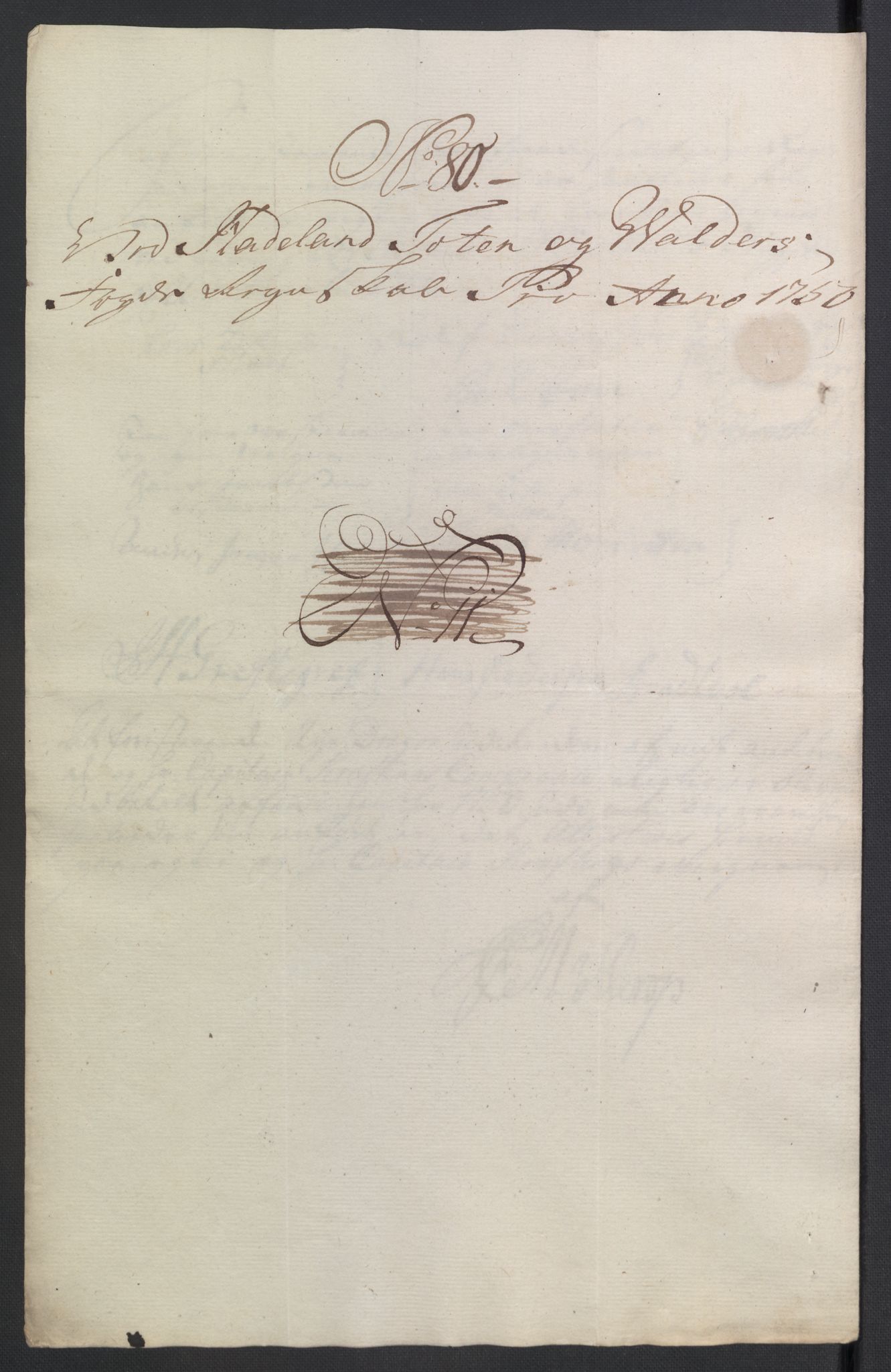 Rentekammeret inntil 1814, Reviderte regnskaper, Fogderegnskap, AV/RA-EA-4092/R18/L1348: Fogderegnskap Hadeland, Toten og Valdres, 1750-1751, p. 268