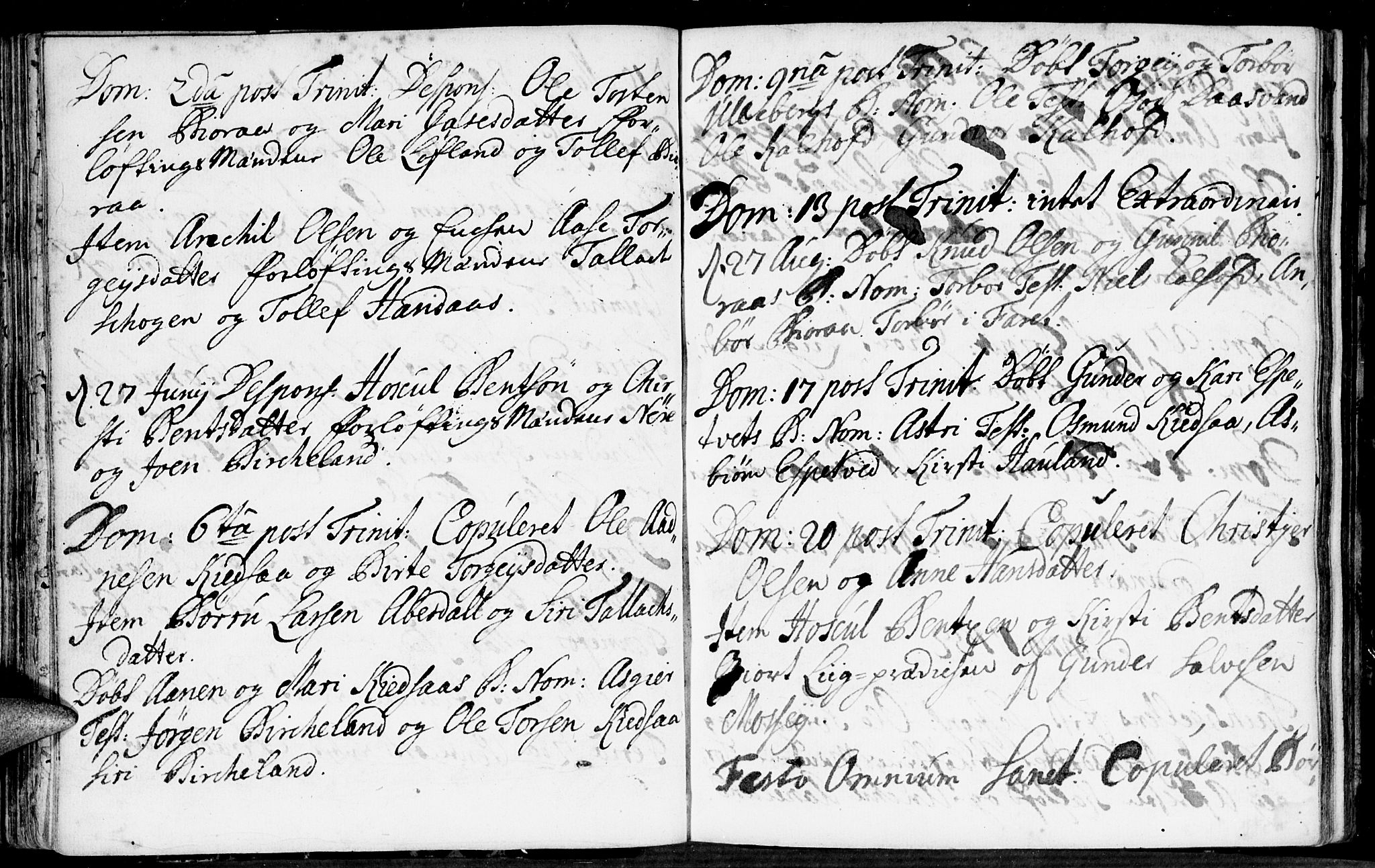 Evje sokneprestkontor, AV/SAK-1111-0008/F/Fa/Fab/L0001: Parish register (official) no. A 1, 1704-1764, p. 100-101