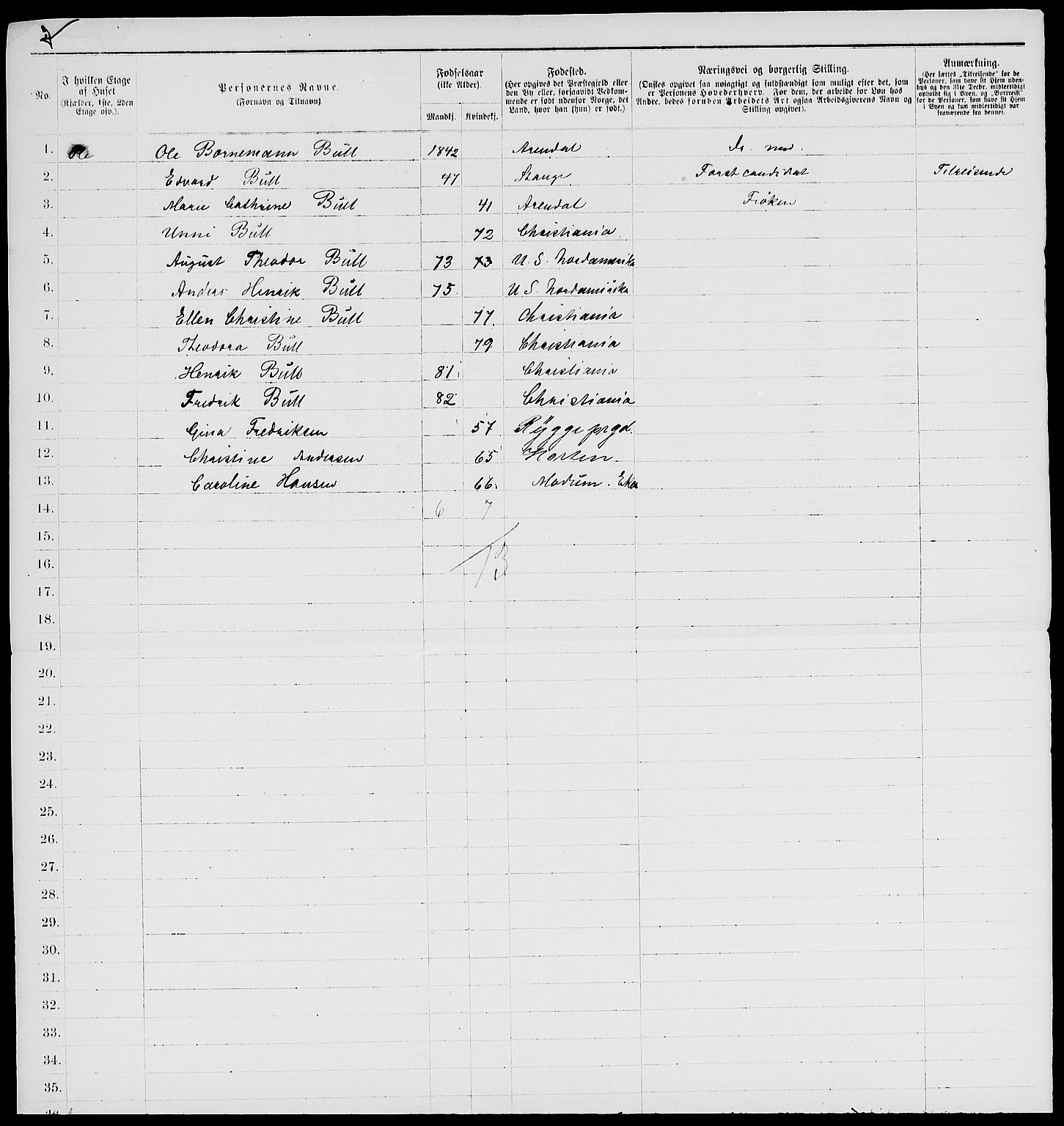 RA, 1885 census for 0301 Kristiania, 1885, p. 5546