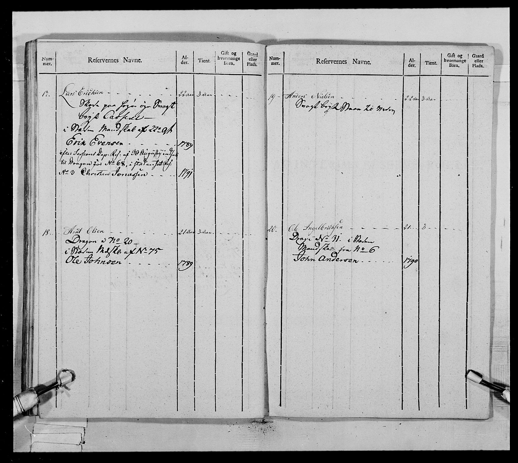 Generalitets- og kommissariatskollegiet, Det kongelige norske kommissariatskollegium, AV/RA-EA-5420/E/Eh/L0022a: Trondheimske dragonregiment, 1804-1807, p. 307