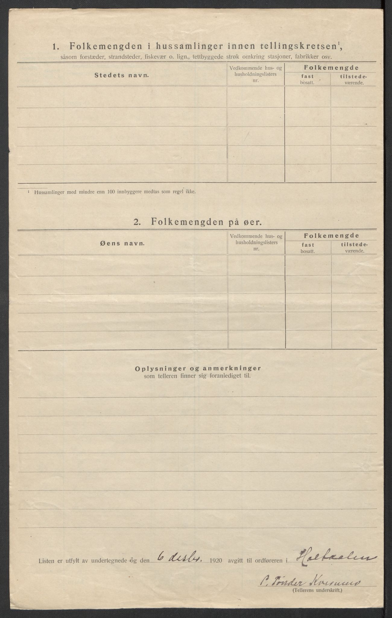 SAT, 1920 census for Haltdalen, 1920, p. 14