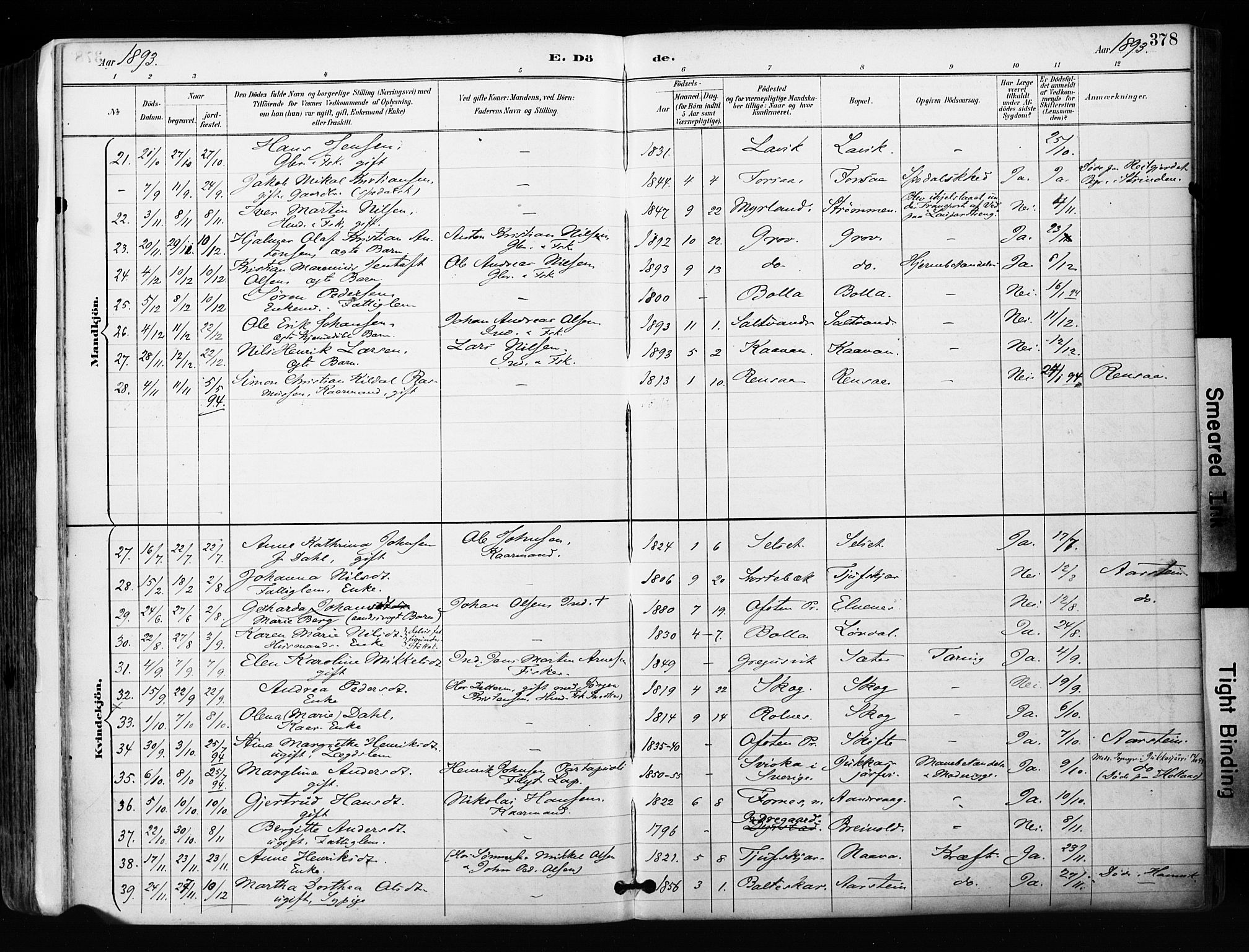 Ibestad sokneprestembete, AV/SATØ-S-0077/H/Ha/Haa/L0012kirke: Parish register (official) no. 12, 1890-1900, p. 378