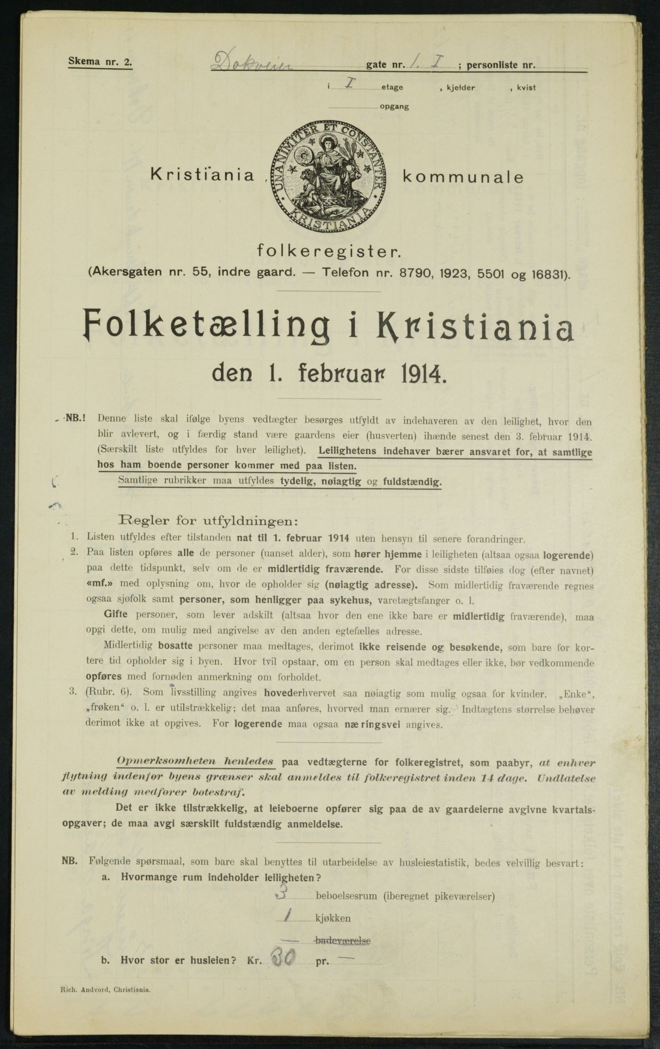 OBA, Municipal Census 1914 for Kristiania, 1914, p. 15983