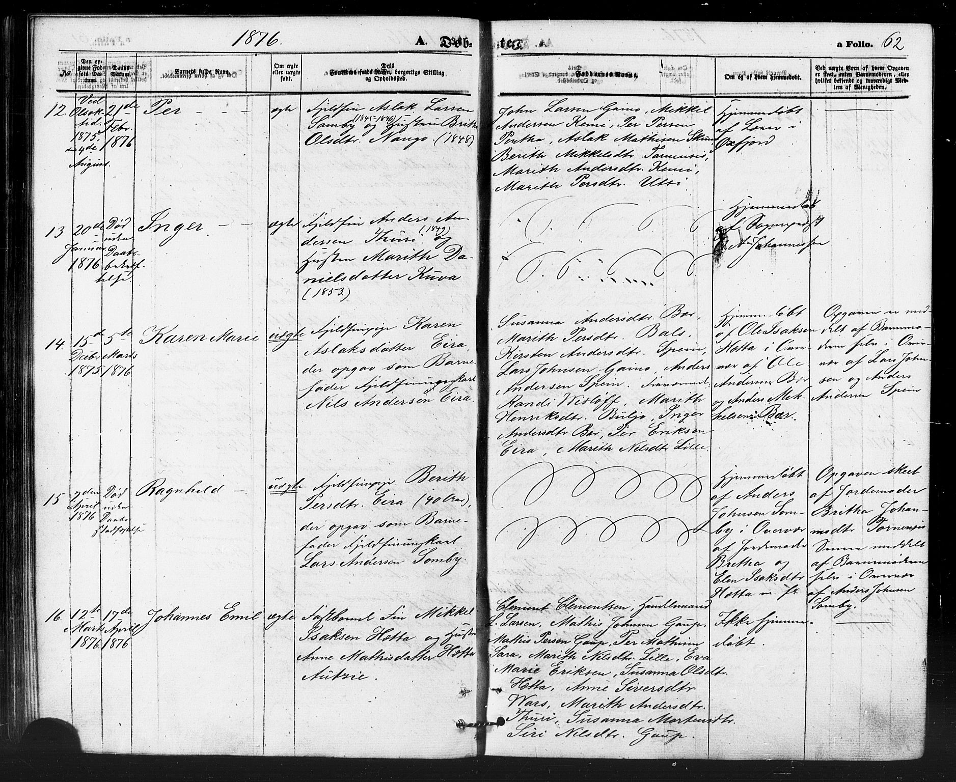 Kautokeino sokneprestembete, SATØ/S-1340/H/Ha/L0003.kirke: Parish register (official) no. 3, 1862-1879, p. 62